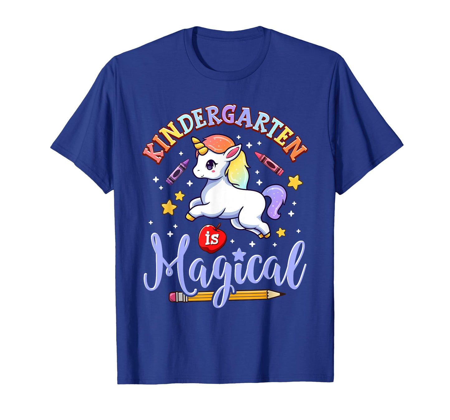 Cute Unicorn Kindergarten Is Magical Teacher Women Girl T-Shirt
