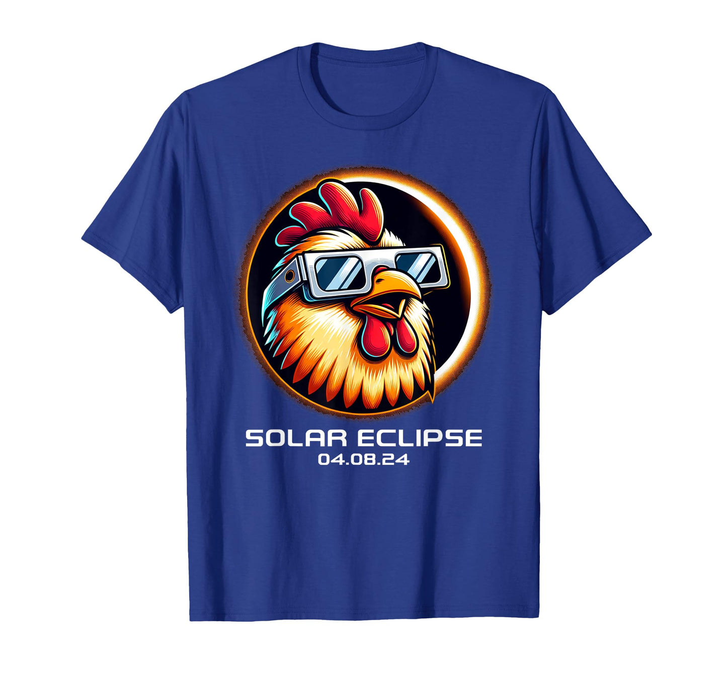 Total Solar Eclipse 2024 Chicken Totality Cute Matching T-Shirt