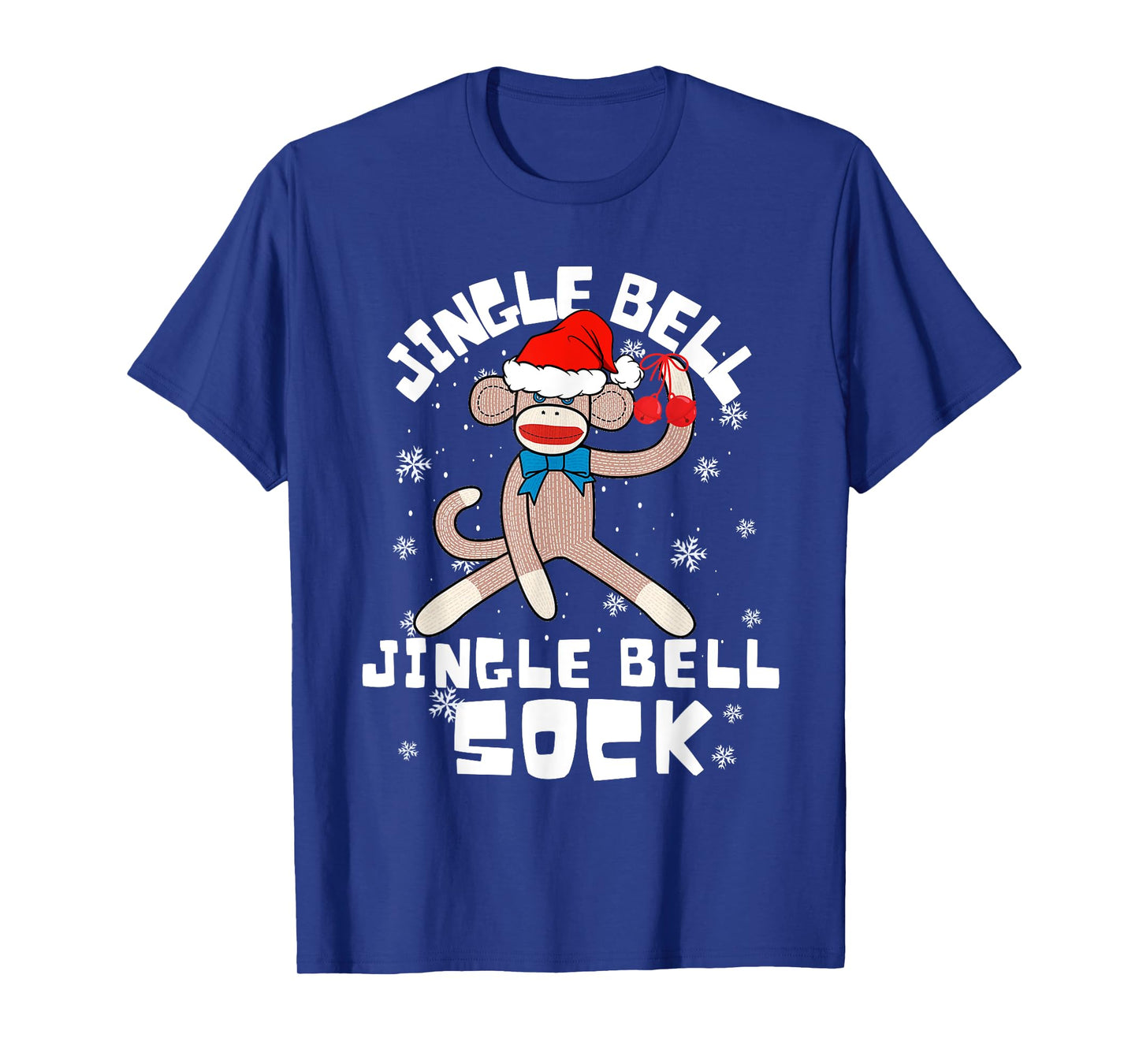 Jingle Bell Jingle Bell Sock Funny Sock Monkey Christmas T-Shirt