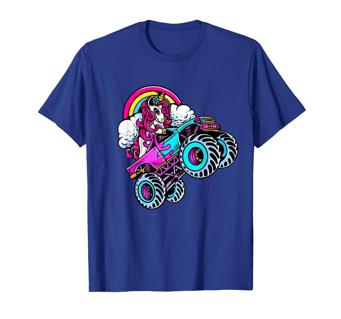 Monster Truck Unicorn Birthday Party Girl Gift Women Girls T-Shirt