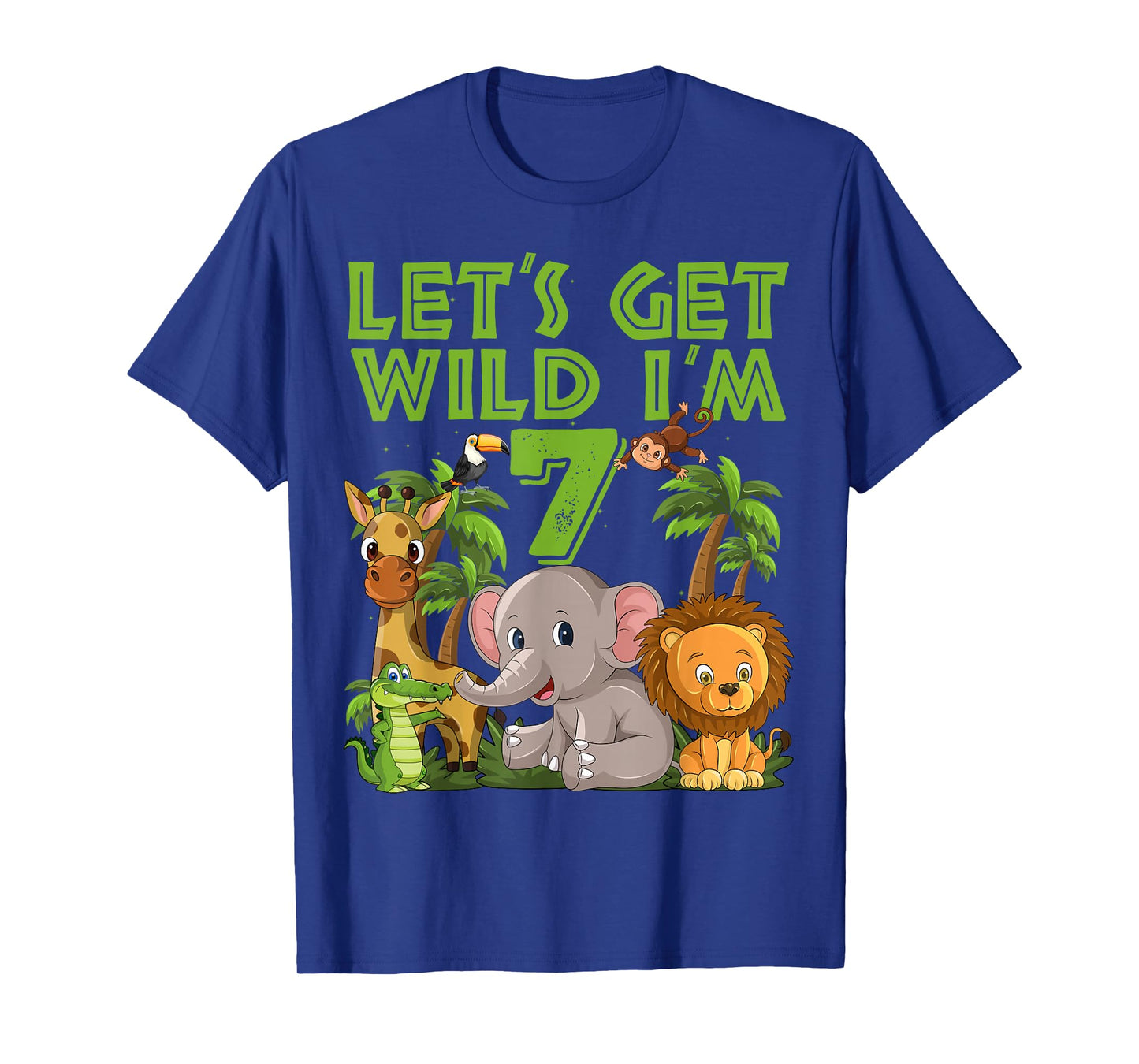 7 Year Old Zoo Birthday Safari Jungle Animal 7th B-day T-Shirt