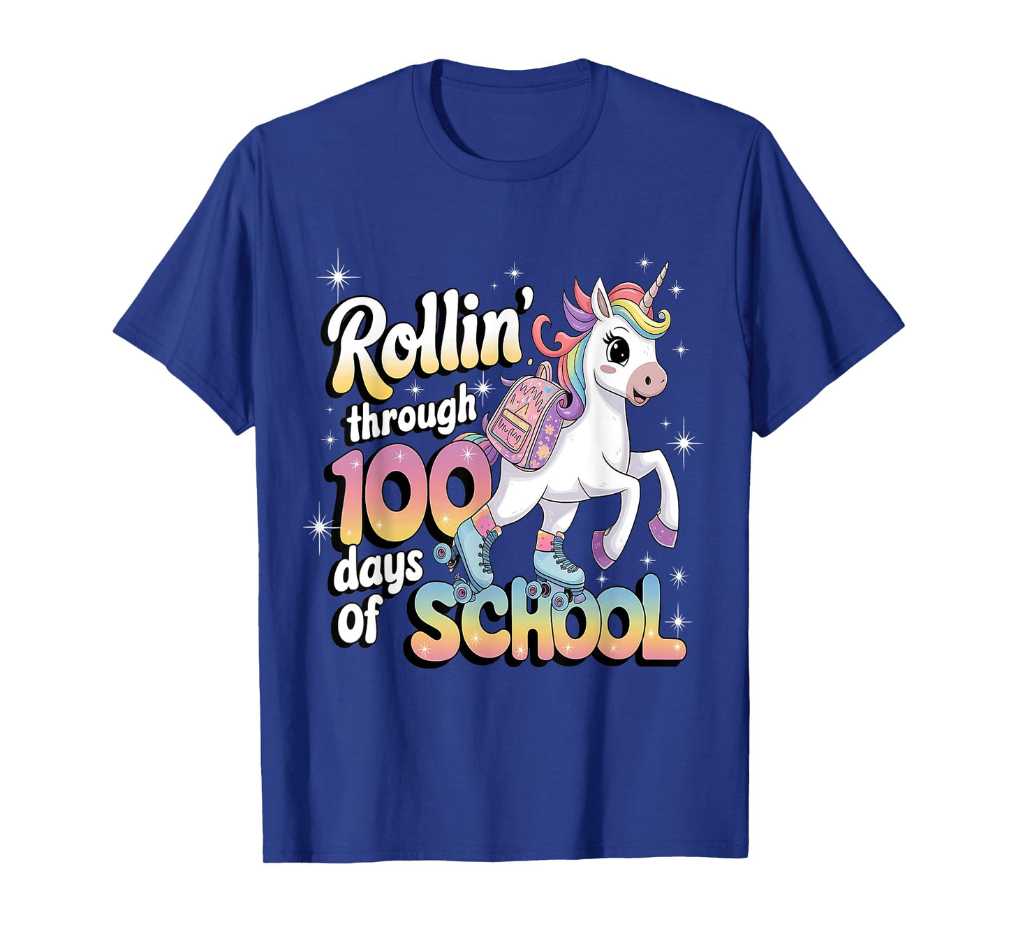 100 Days of School Shirt Girls 100th Day of School Unicorn T-Shirt