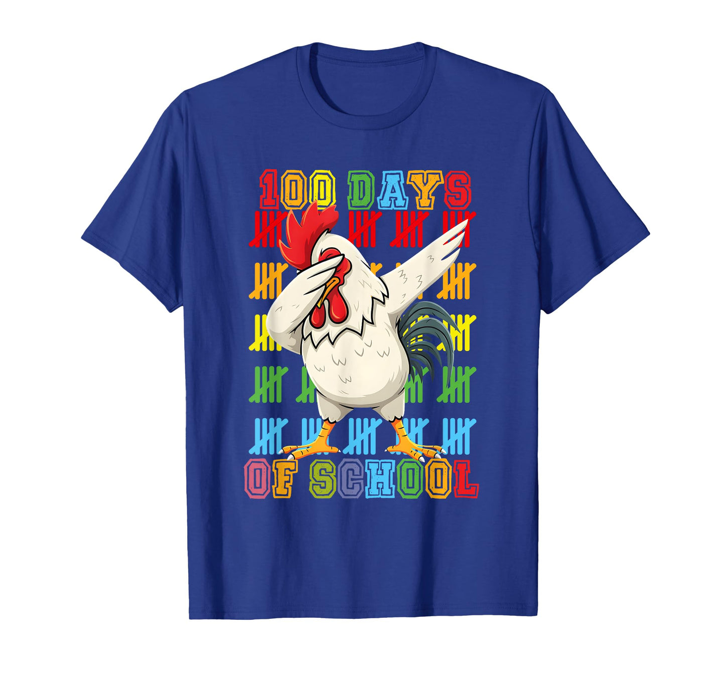 Dabbing 100 Days of school Chicken 100th Day Teacher Student T-Shirt