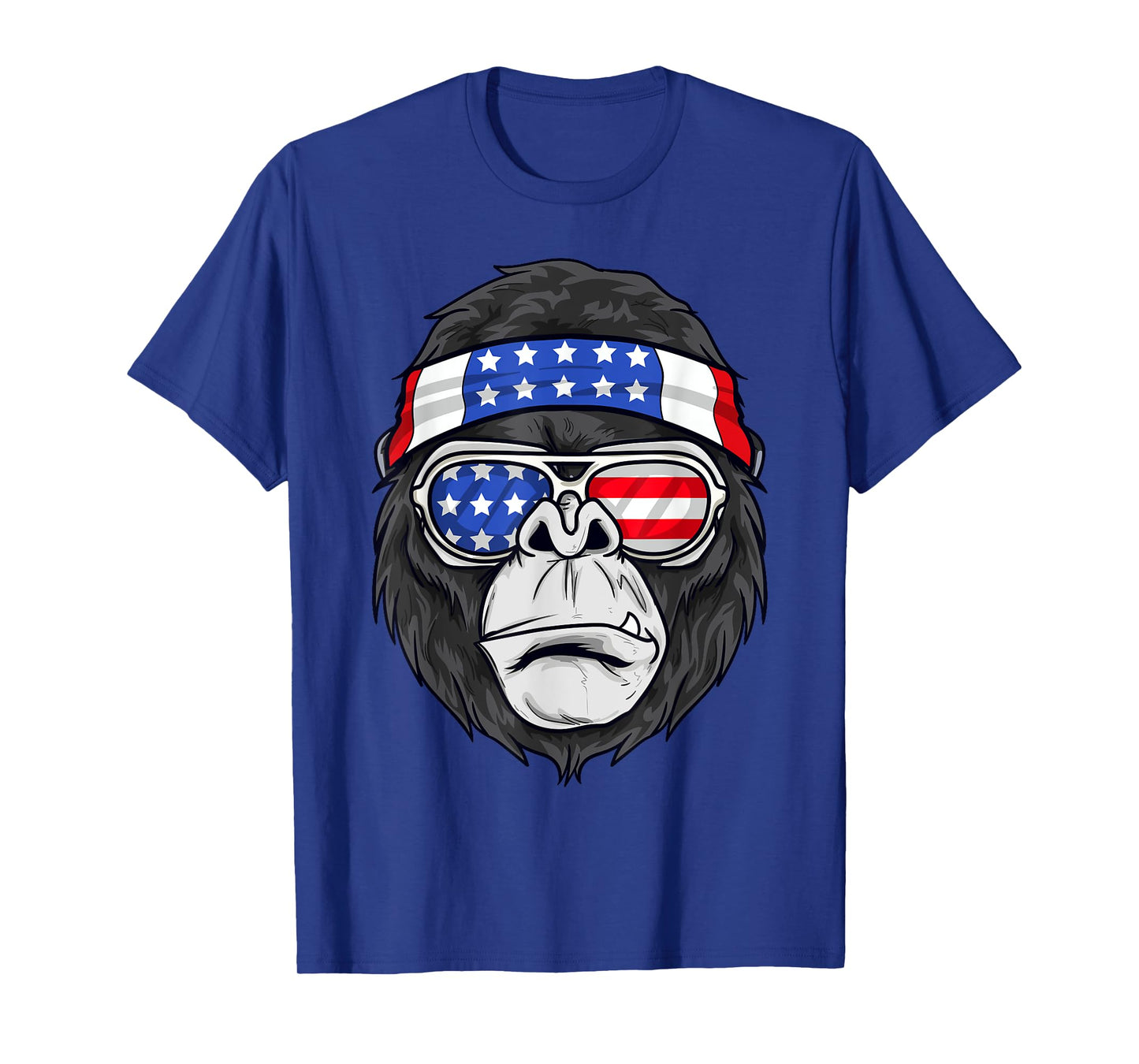July 4th USA - Funny Patriotic Gorilla Women Kids Men T-Shirt