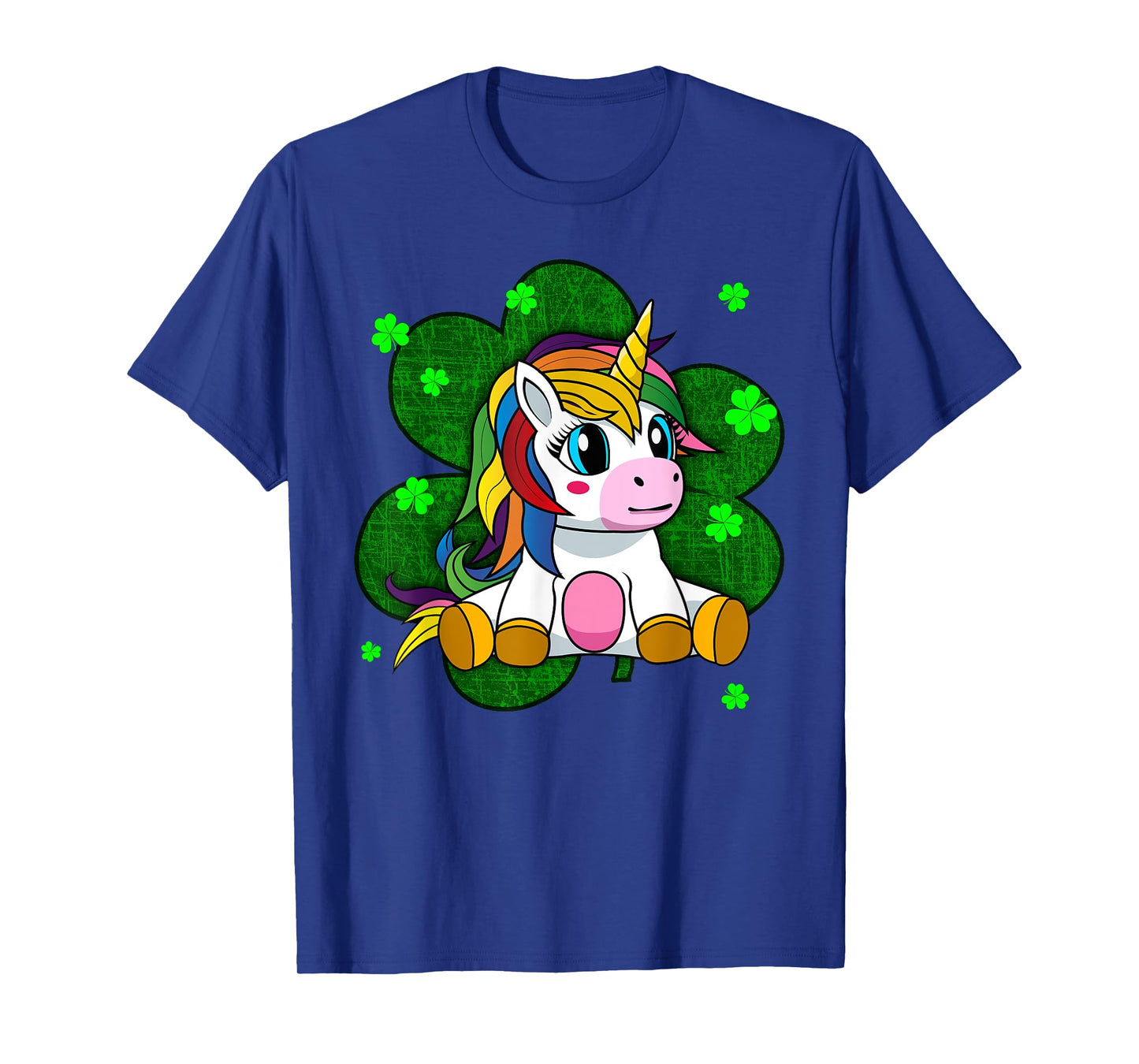 Cute Kids Unicorn Shirt Girls St Patricks Day Shamrock Tee T-Shirt