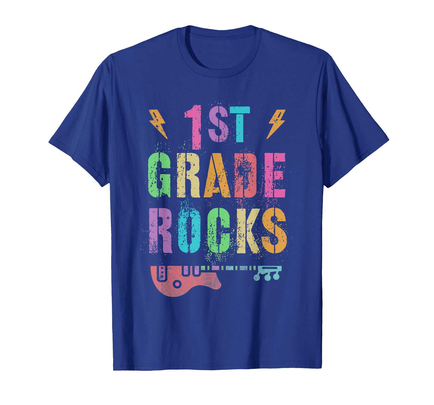 Hello 1st GRADE ROCKS Teacher FIRST Grader Little Rockstar Men Women Girls Kids T-Shirt