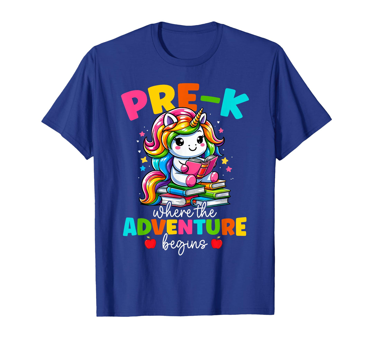 Pre-K Where The Adventure Begins Unicorn Back To School T-Shirt