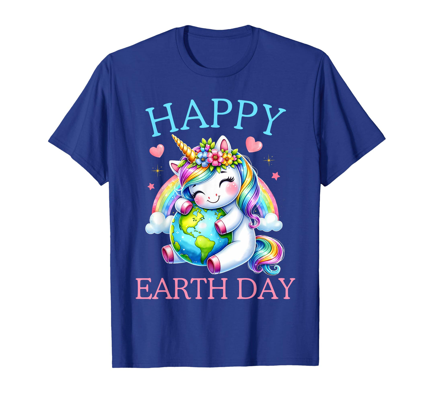 Cute Unicorn Happy Earth Day Groovy Women Men Kids T-Shirt