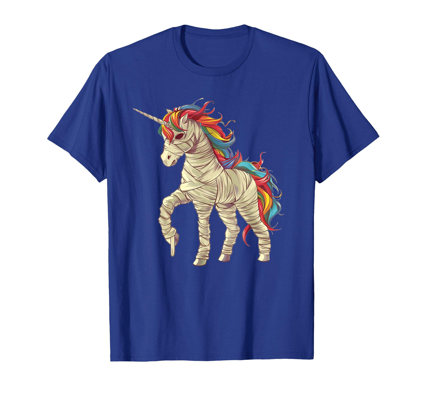 Girls Halloween Unicorn Mummy Women T-Shirt