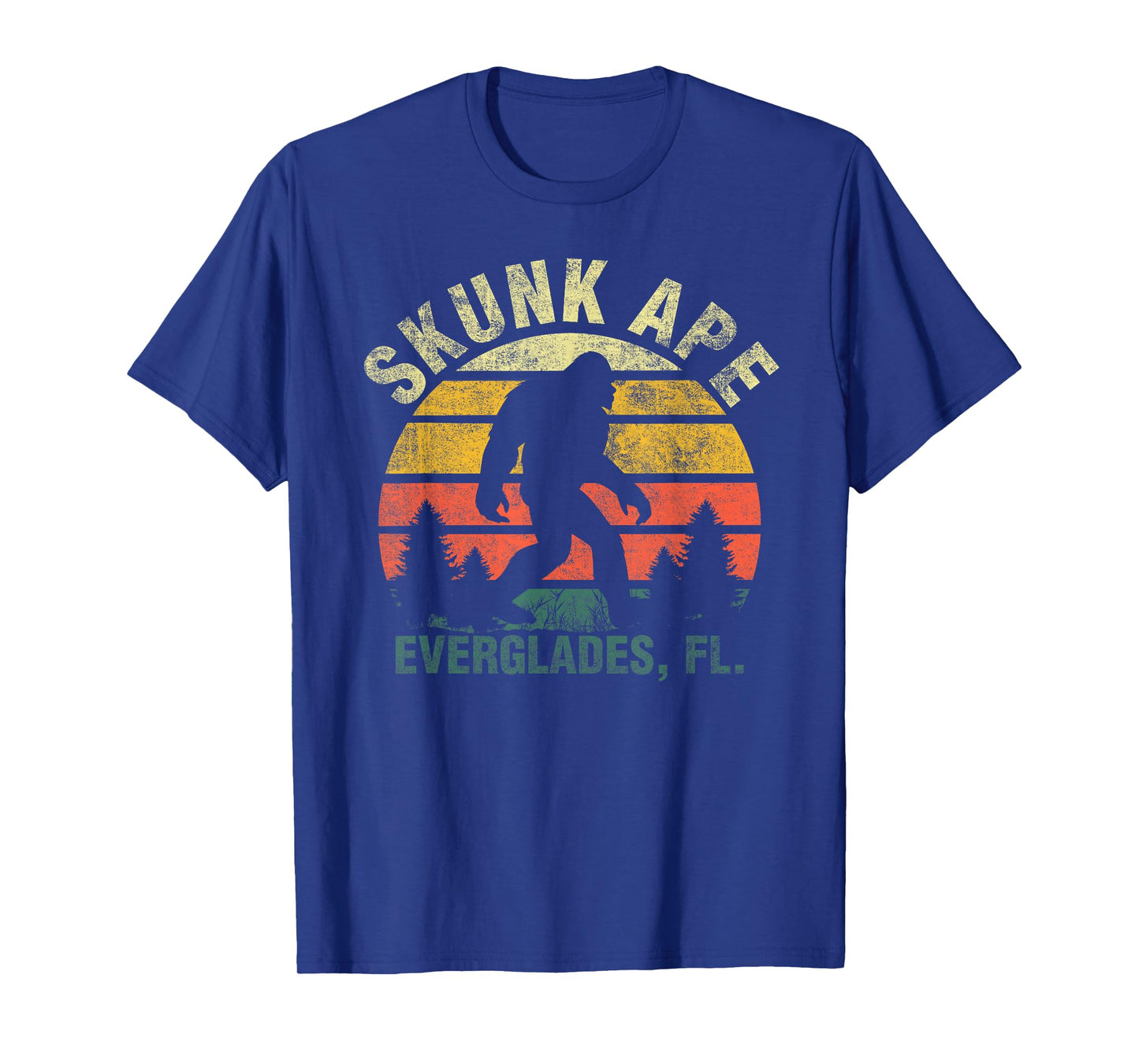 Retro Vintage Skunk Ape Florida Everglades Bigfoot T-Shirt