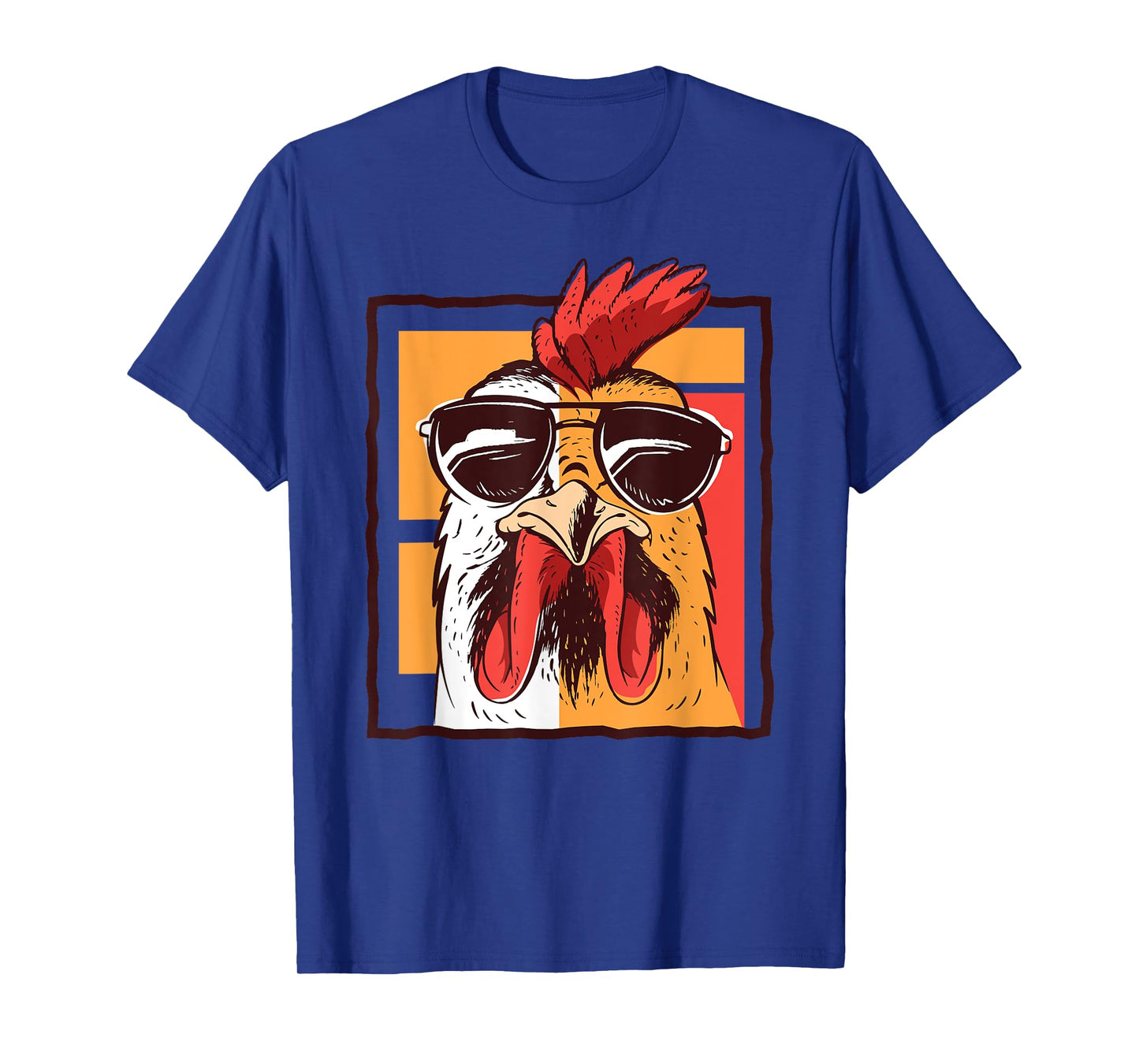 Retro Vintage Chicken Cool Rooster Wearing Sunglasses T-Shirt