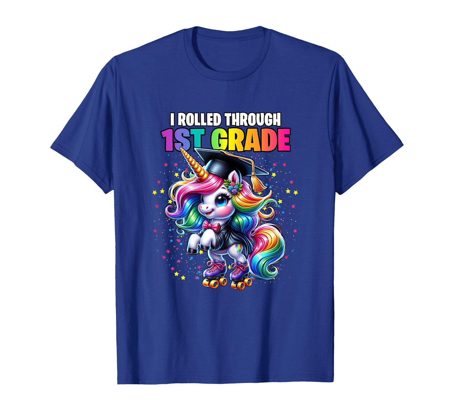 Graduation 1st Grade Unicorn Roller Skate Girls Grad T-Shirt