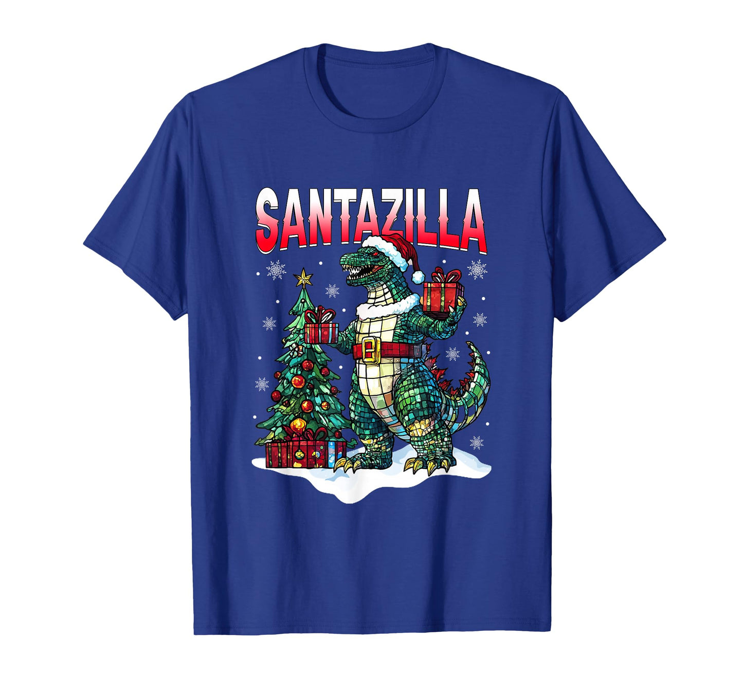 Kaiju Christmas Santazilla Japanese Monster Dinosaur Boys T-Shirt
