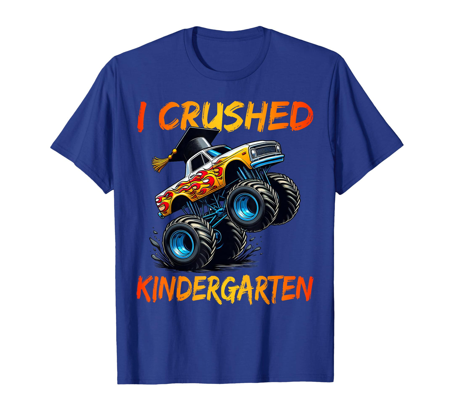 I Crushed Kindergarten Graduation Monster Truck Preschool T-Shirt