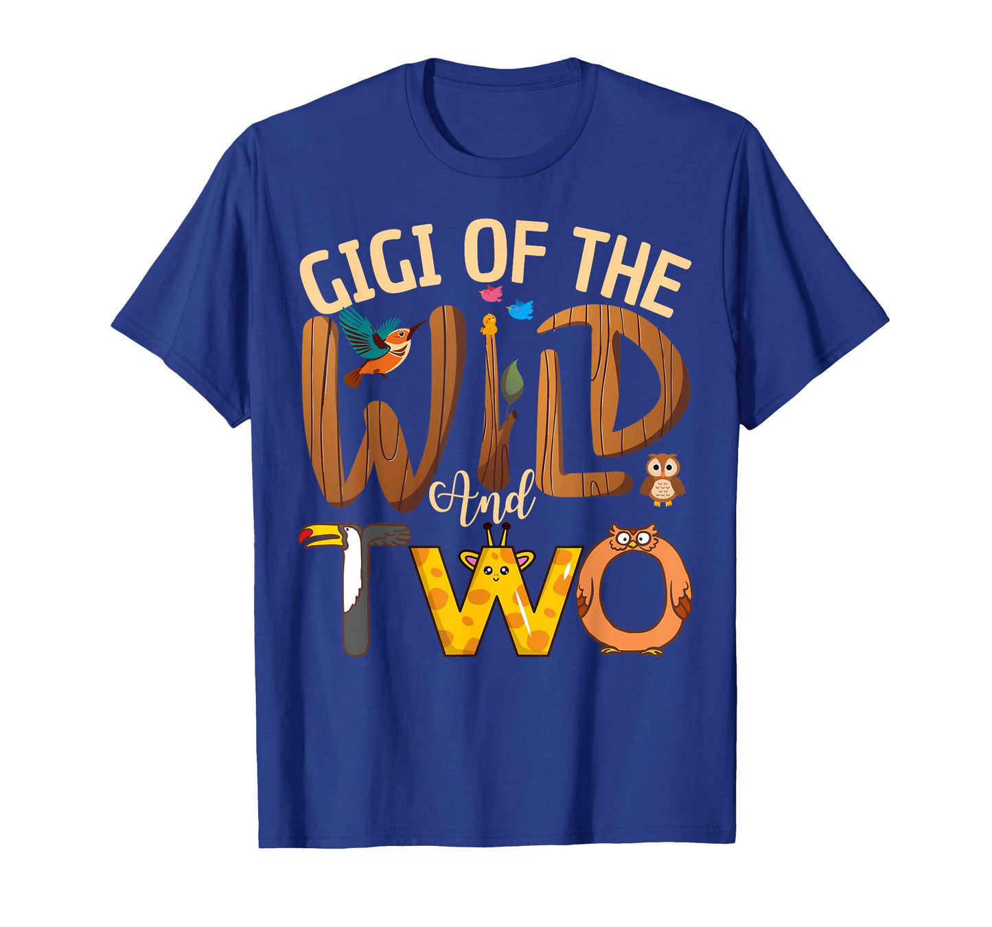 Gigi Of The Wild and Two Zoo Safari Jungle Birthday Family T-Shirt