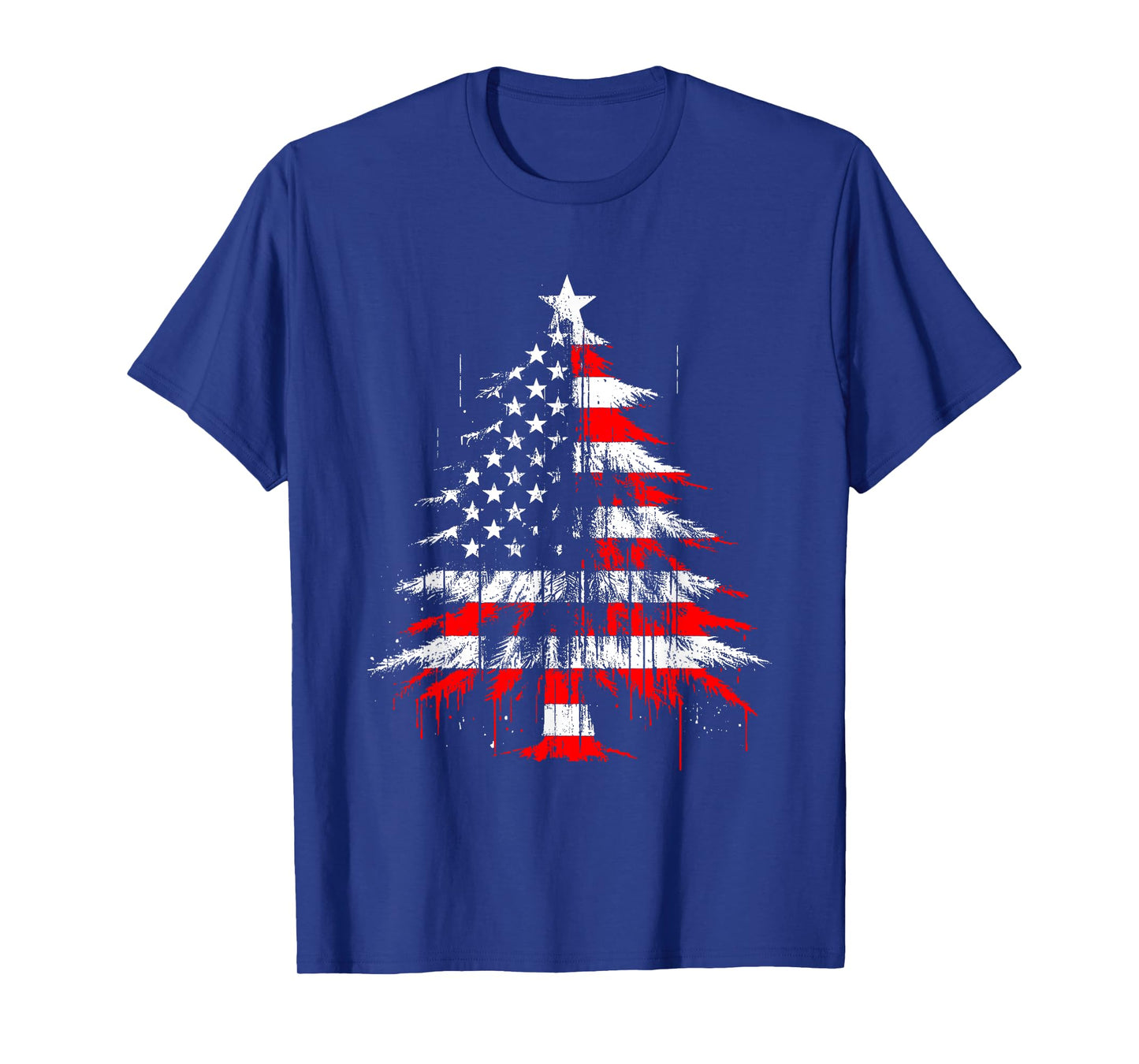 Christmas Tree American Flag - Patriotic USA Xmas Lover T-Shirt