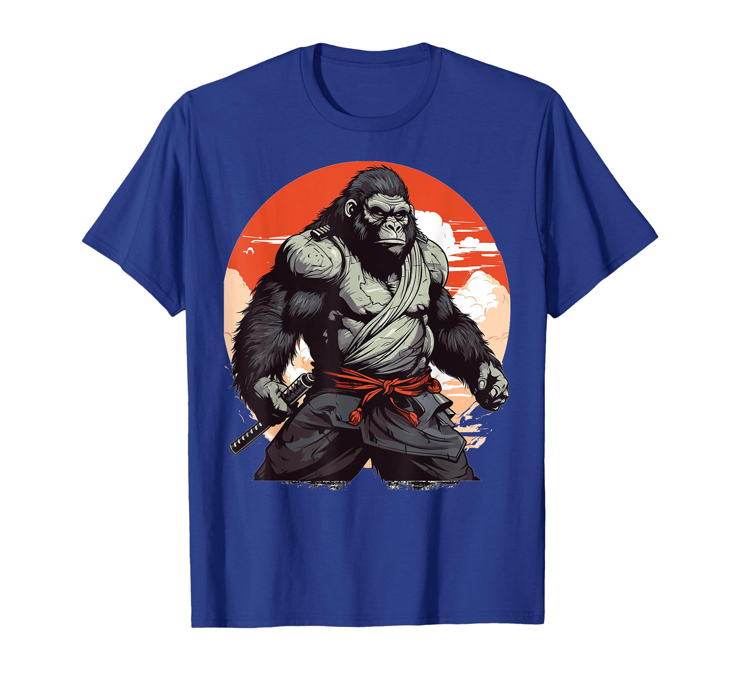 Samurai Monkey Warrior Japanese Ninja Gorilla Kawaii T-Shirt