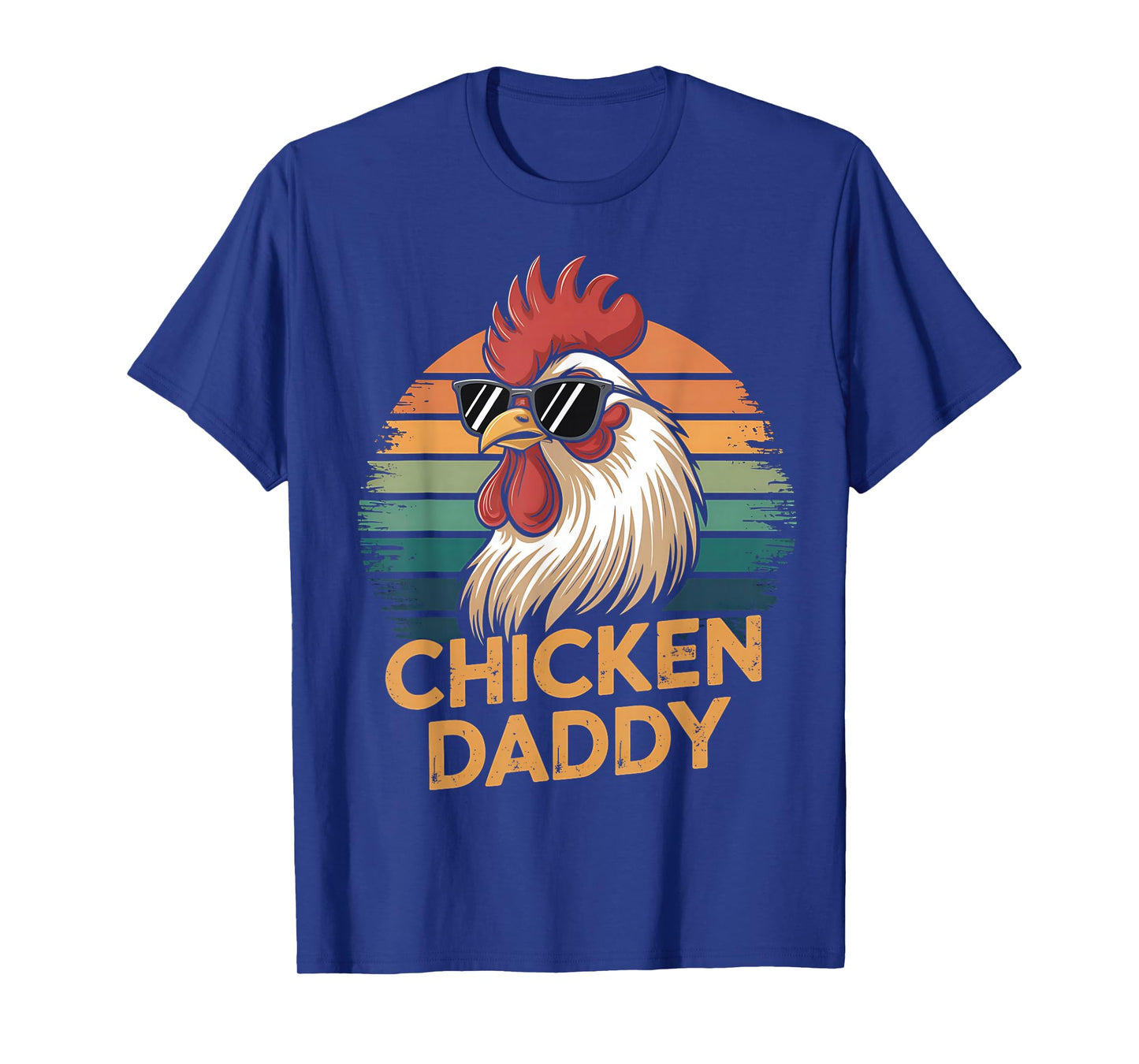 Retro Chicken Daddy Vintage 70s Retro Funny Farm Chicken Dad T-Shirt