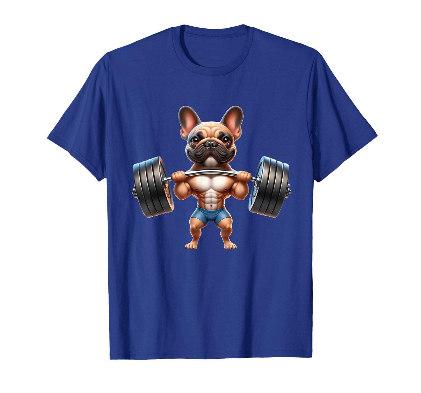 French Bulldog Gym Frenchie Weightlifter Bodybuilding T-Shirt for Men Women Kids