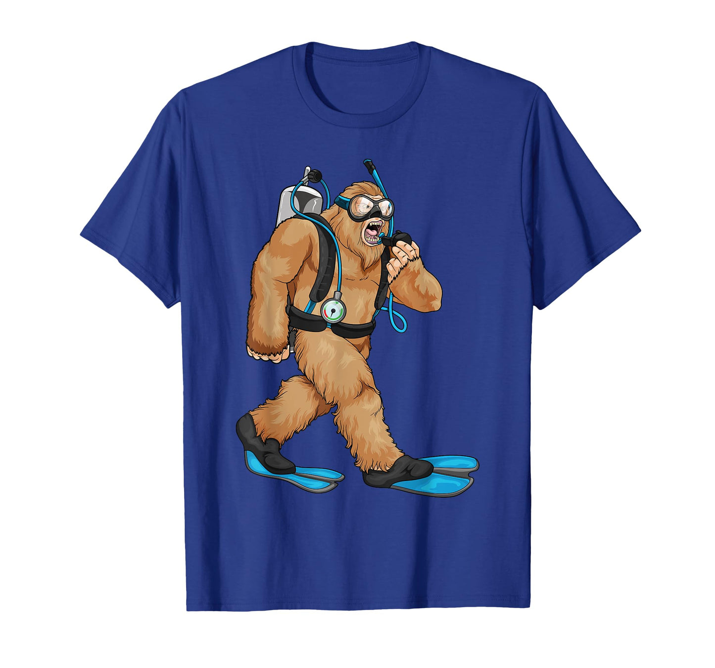 Bigfoot Scuba Diving Sasquatch Snorkeling Diver Swimming T-Shirt