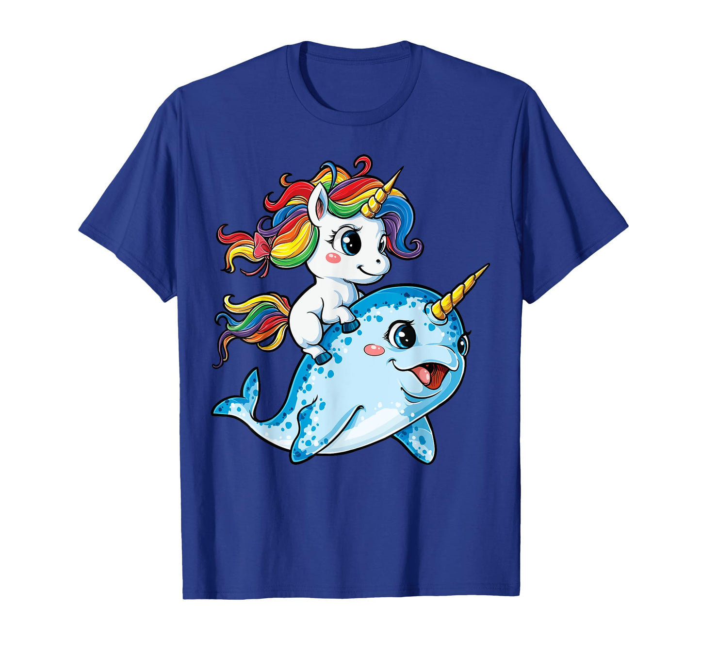 Unicorn Narwhal T shirt Girls Kids Rainbow Unicorns Squad T-Shirt