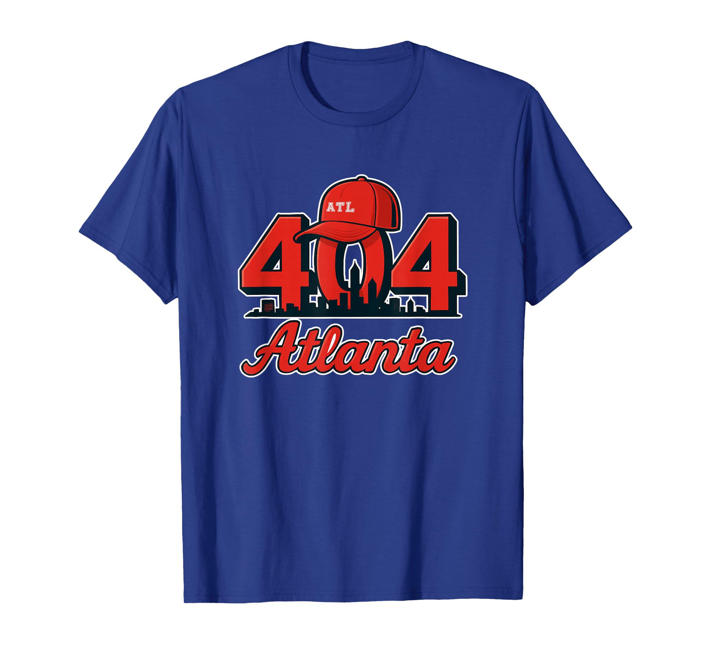Atlanta 404 Red ATL Hat Skyline Hometown T-Shirt