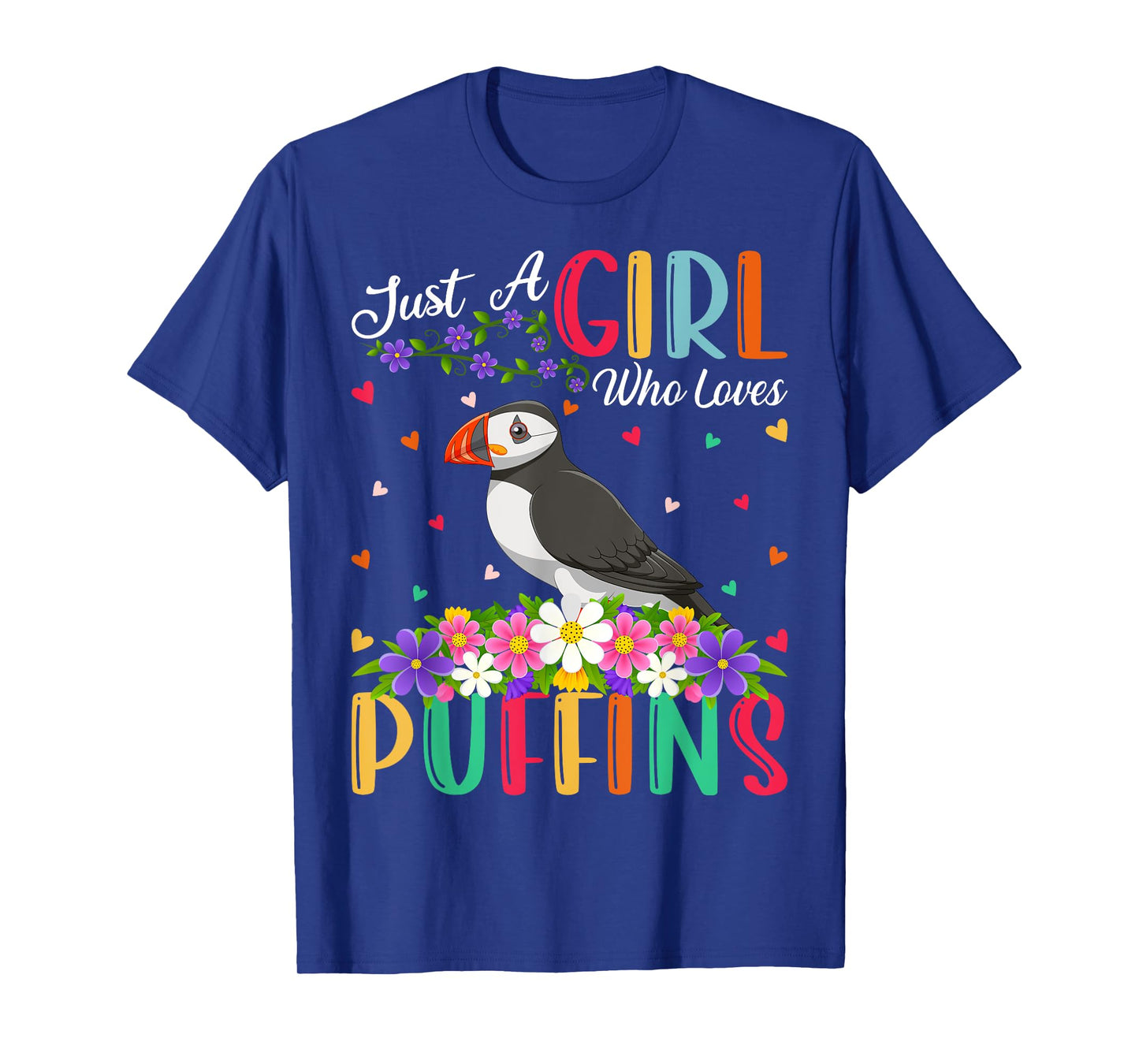 Puffin Bird Lover Just A Girl Who Loves Puffins T-Shirt