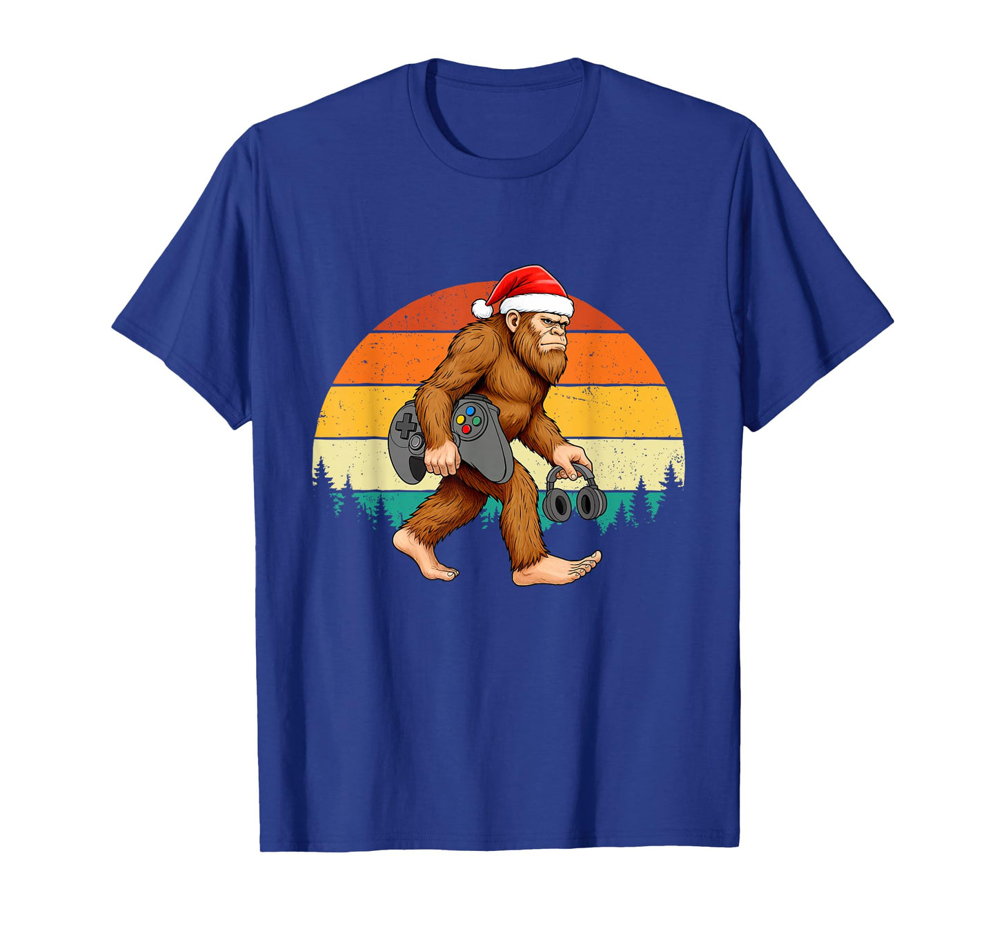 Gamer Bigfoot Christmas - Gaming Lover Video Games Xmas T-Shirt