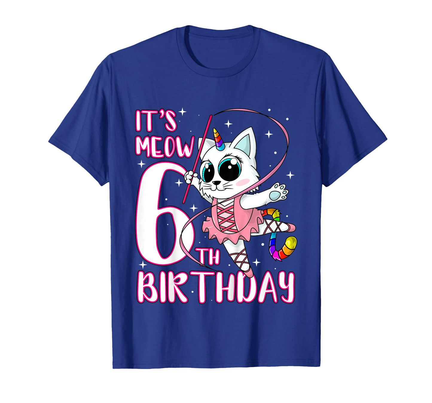 Its Meow 6th Birthday Caticorn Unicorn Kittycorn Girls Gift T-Shirt