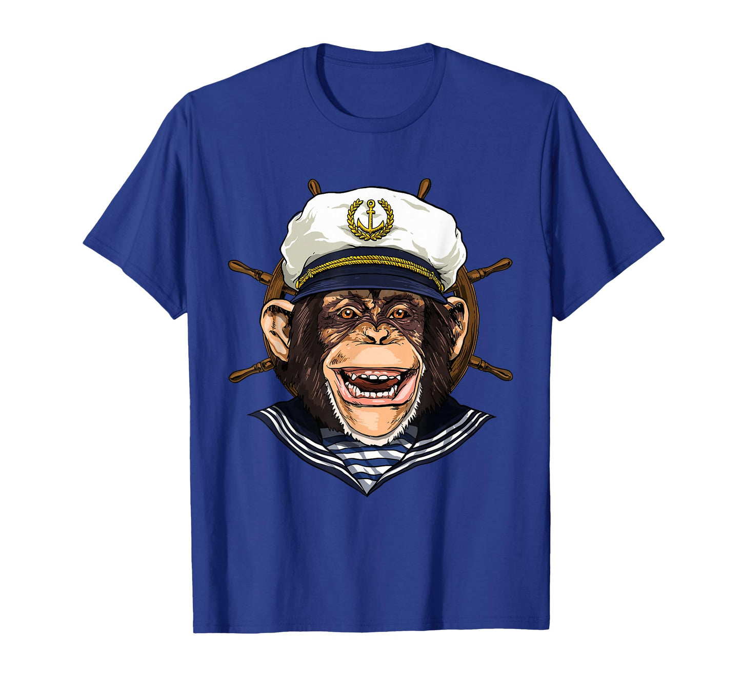 Boat Captain Monkey Boat Lover Owners Sailor Monkey Lover T-Shirt