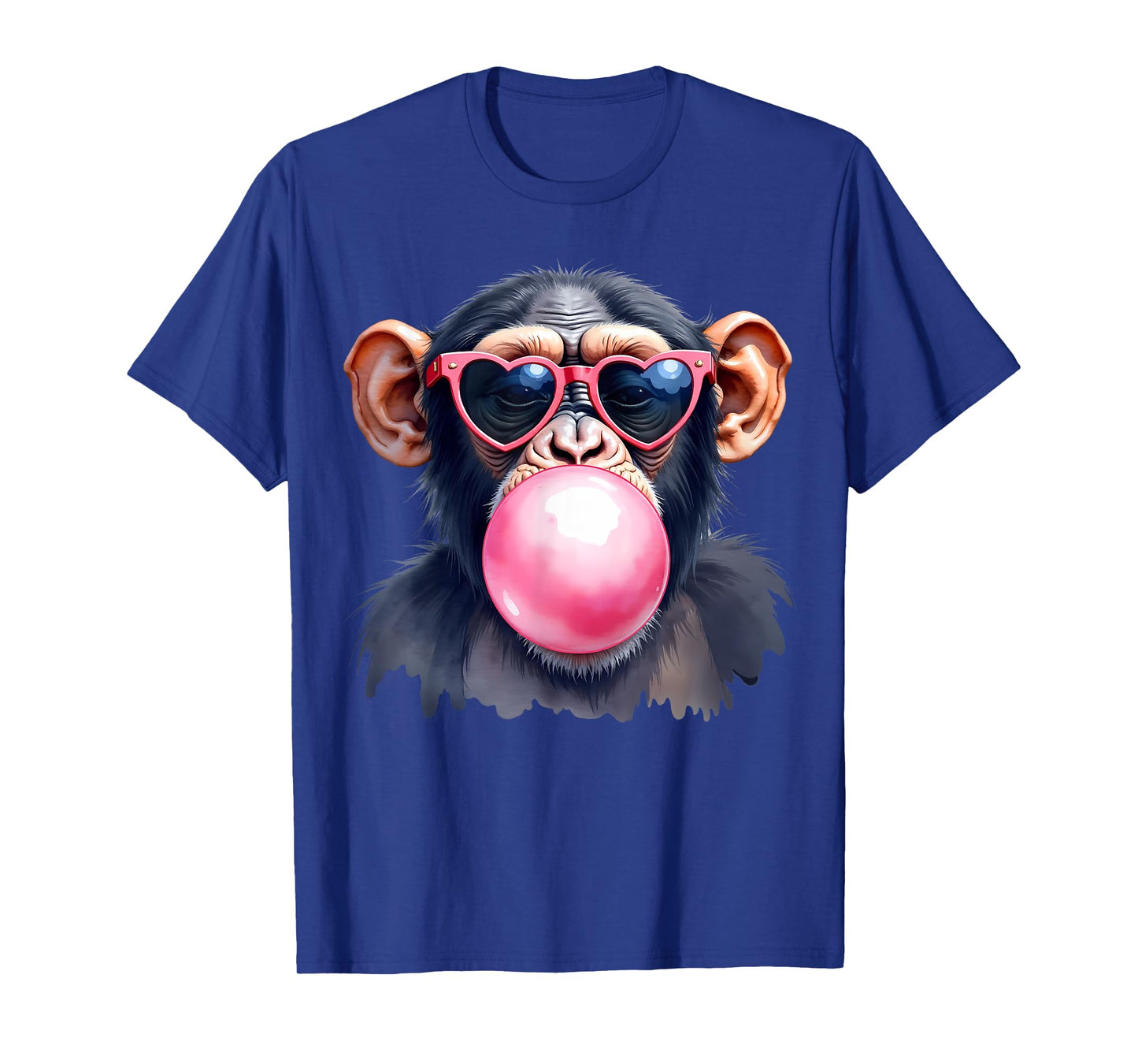 Chimpanzee Blowing Bubble Chimp Monkey Ape Animal Lover T-Shirt