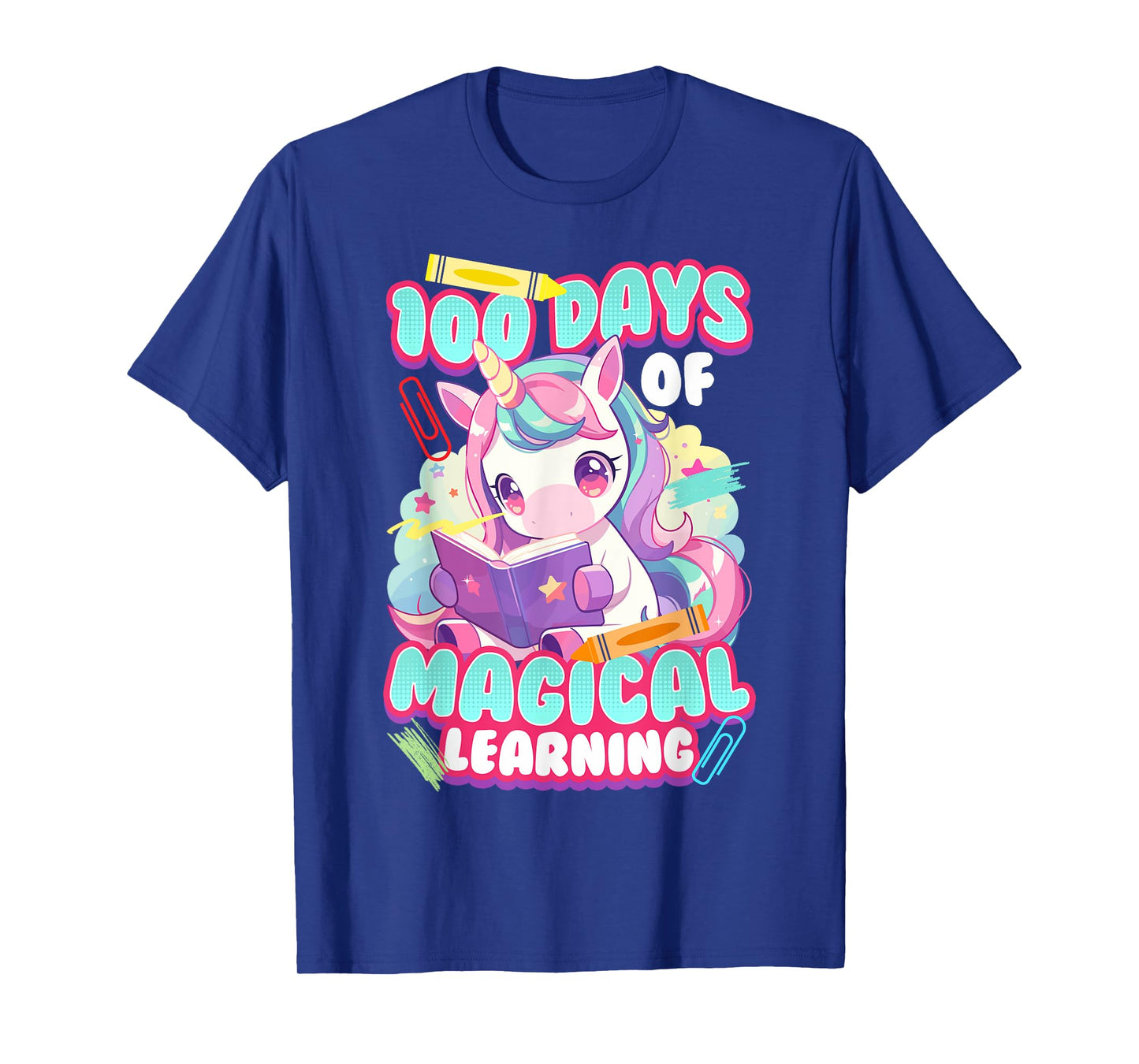 100 Days of School Unicorn Girls 100 Magical Days Girls T-Shirt
