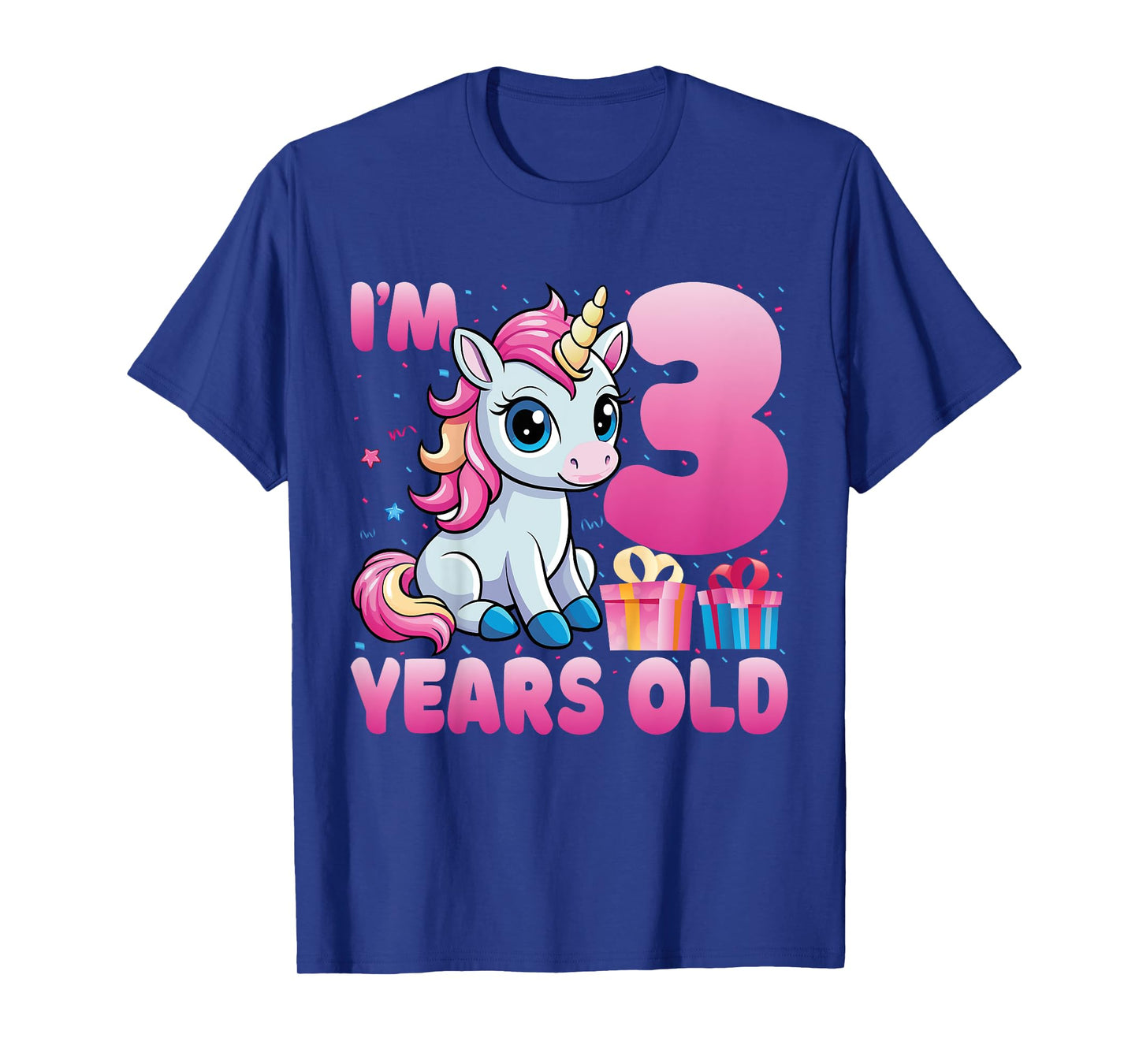 I'm 3 Years Old Unicorn 3rd Birthday Party Kids T-Shirt