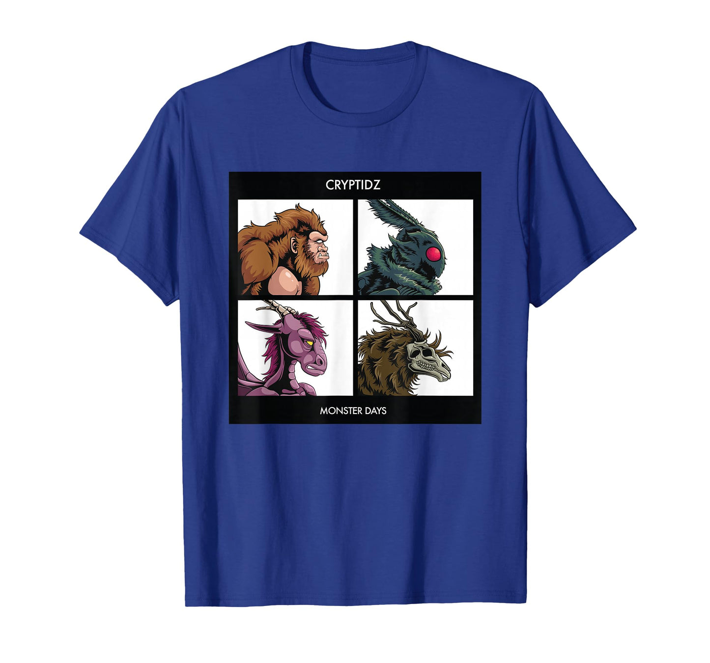 Cryptids Monster Days Bigfoot Mothman Jersey Devil Wendigo T-Shirt