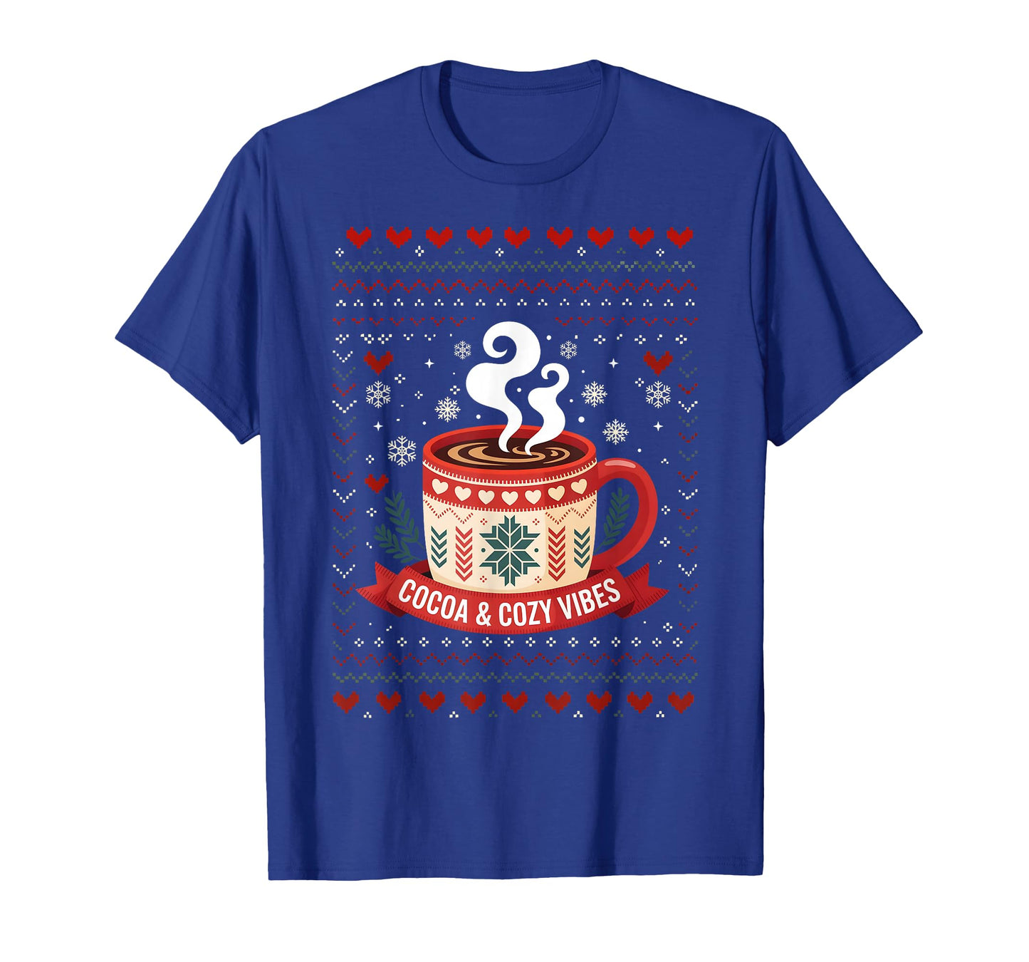 Cocoa Cozy Vibes Snowflake Fall Hot Chocolate Christmas Xmas T-Shirt