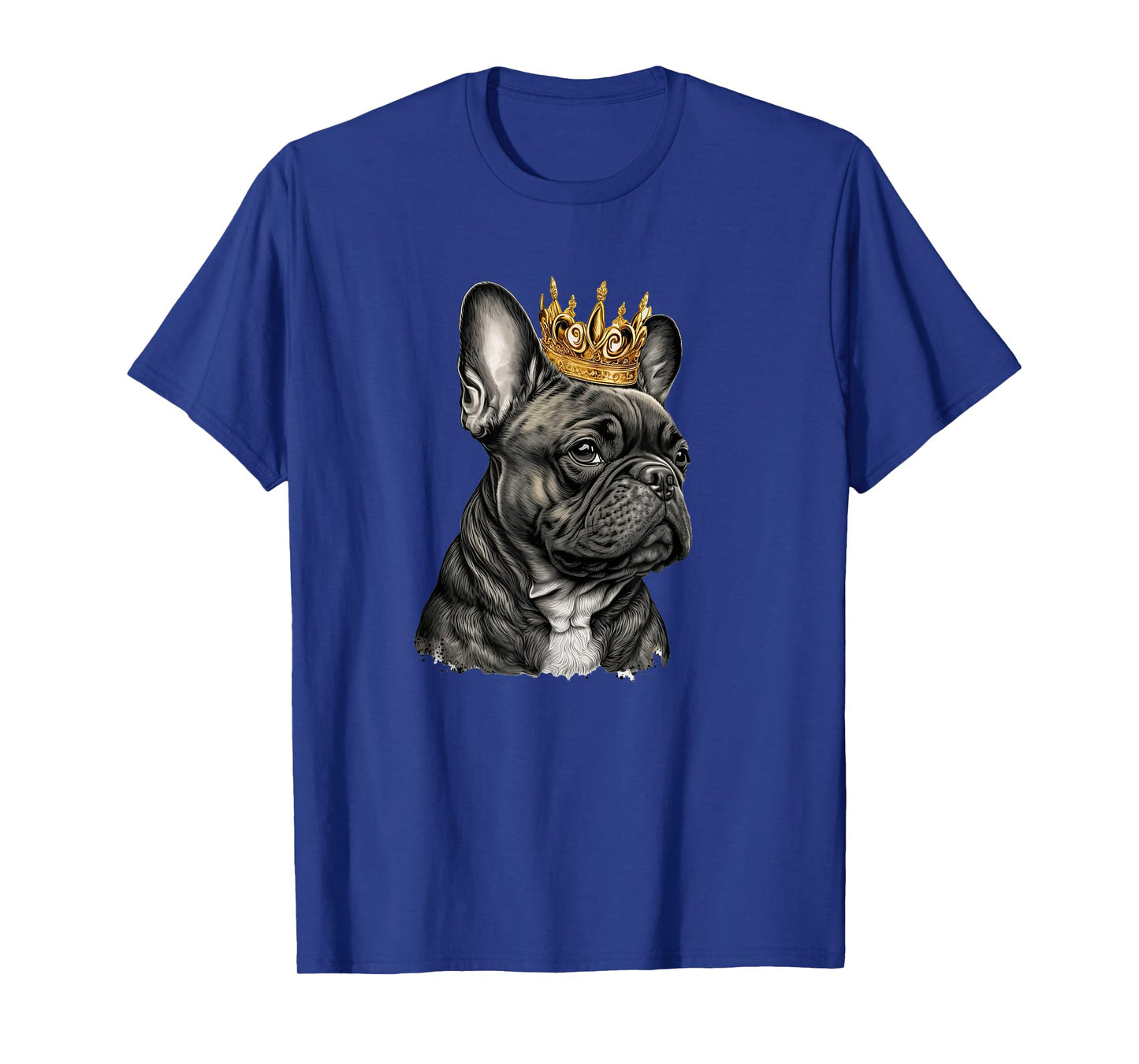 Funny French Bulldog Frenchie with a Golden Crown T-Shirt
