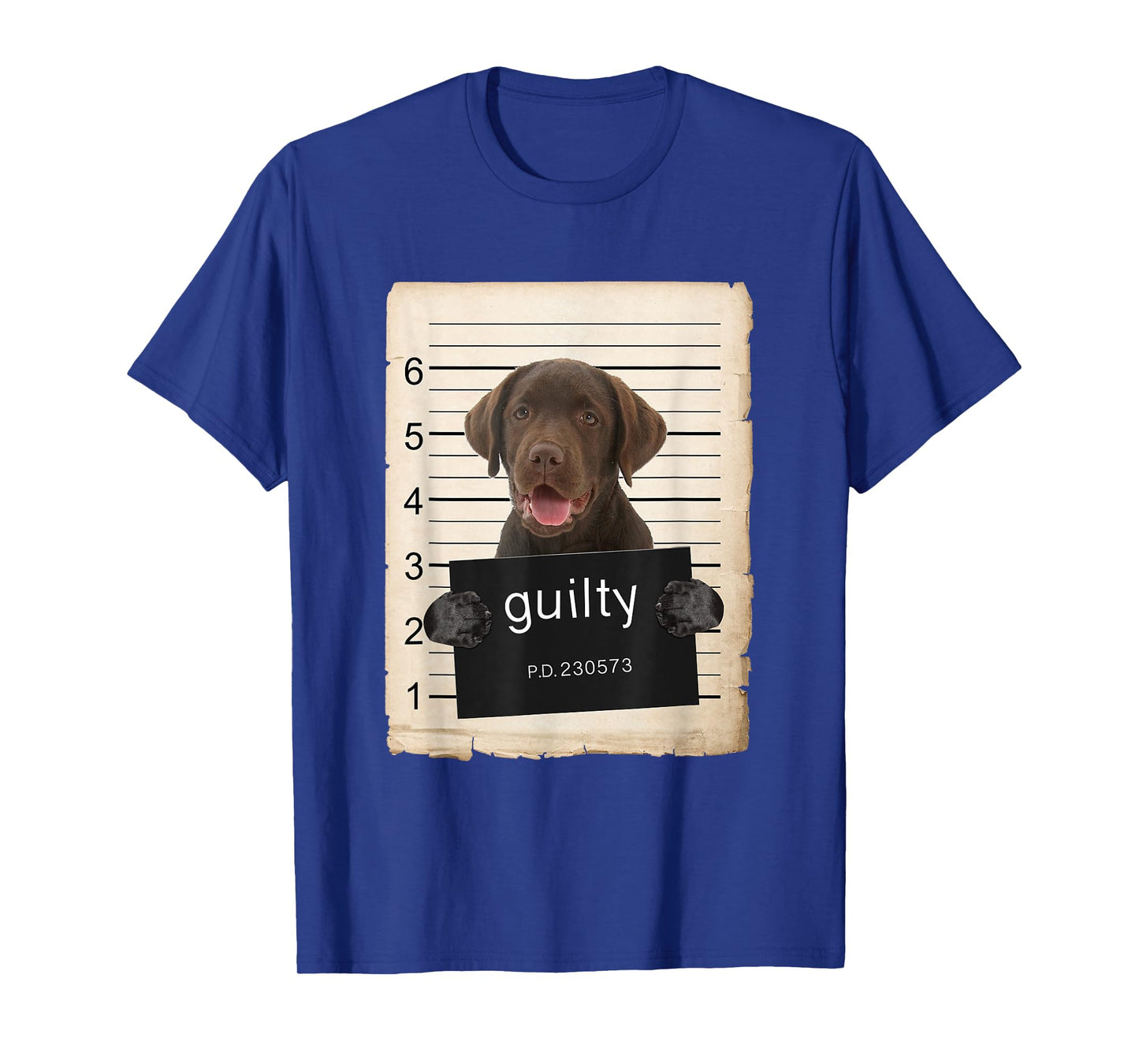 Chocolate Lab Labrador Dog Mug Shot Bad Dog T-Shirt