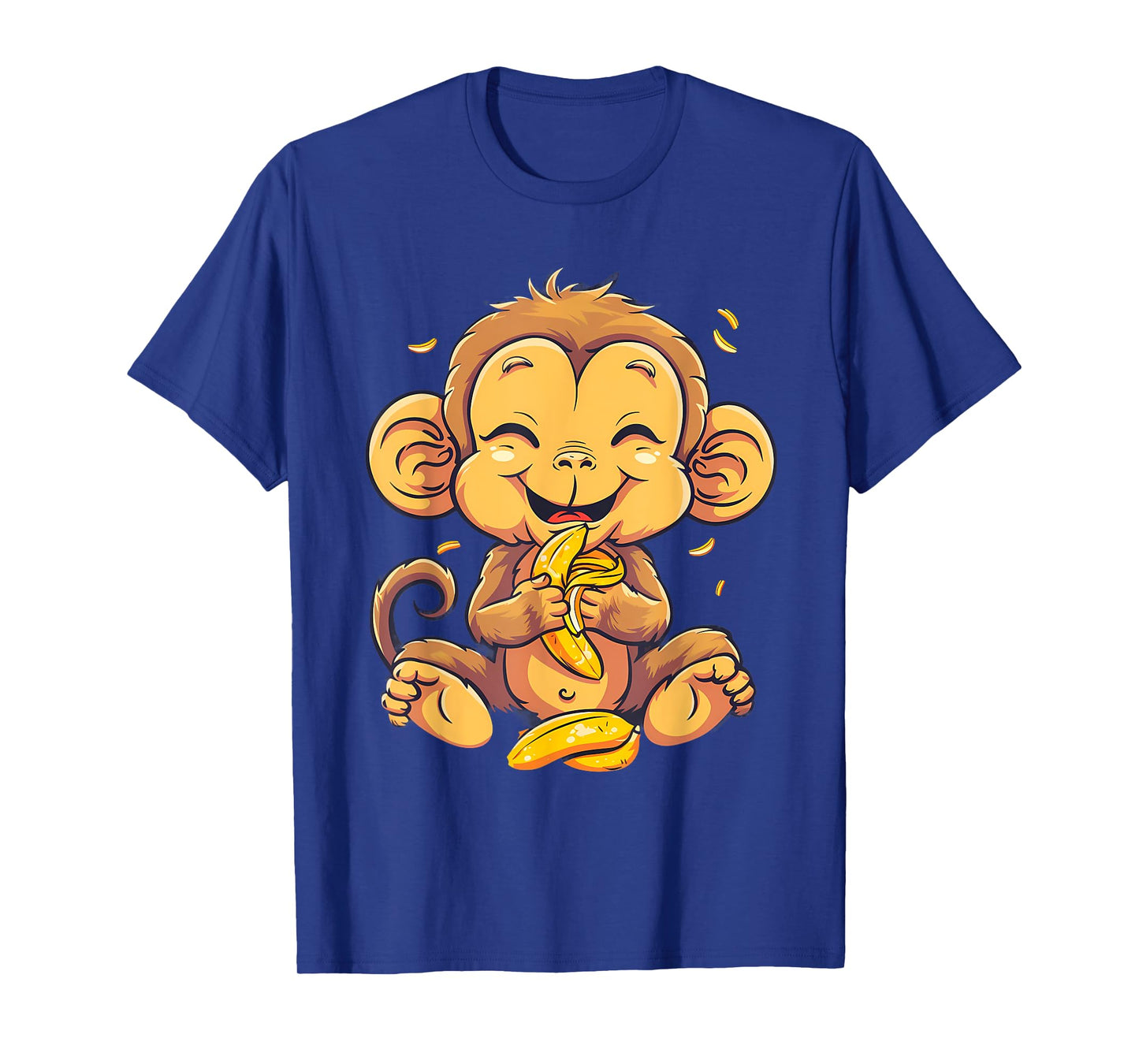 Banana Monkey Cute Monkey Bananas Fruit Artwork Wildlife T-Shirt