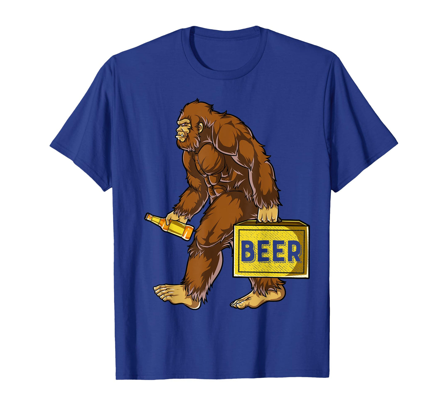 Bigfoot with Beer Funny Sasquatch Men Women Drinking Party T-Shirt