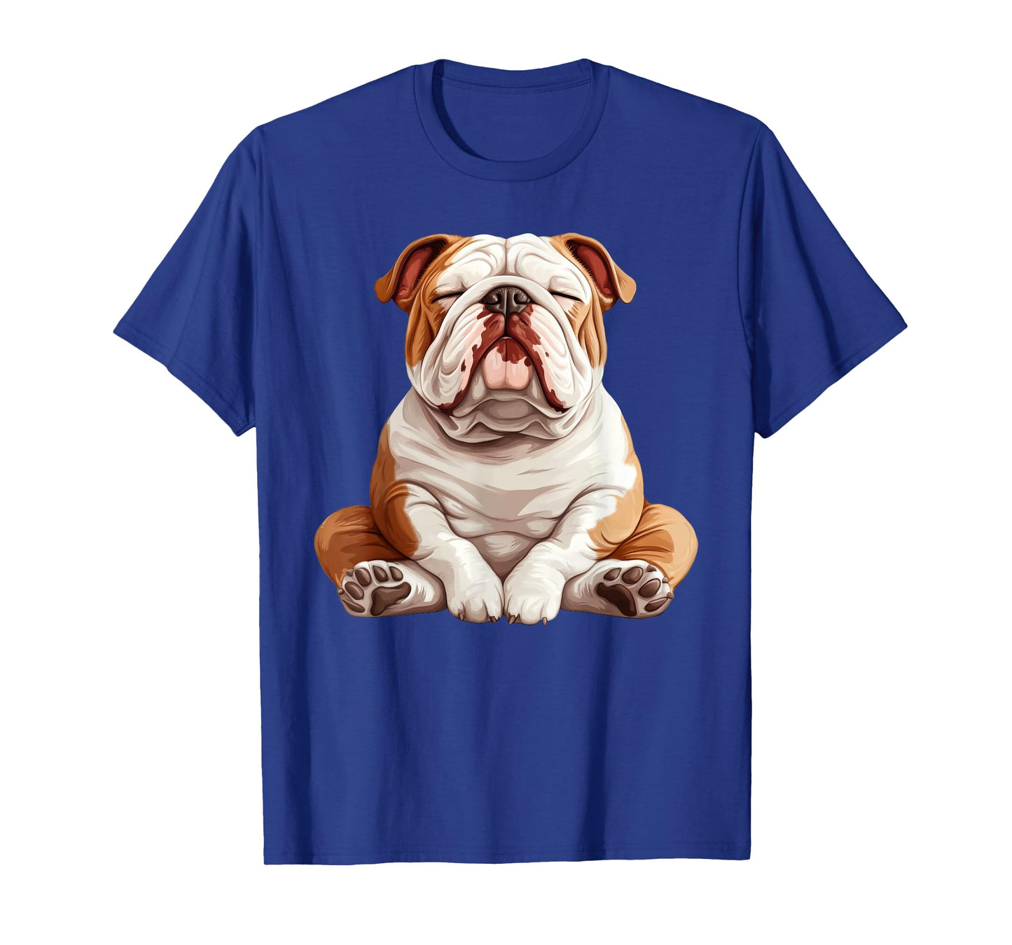 English Bulldog Dog Meditation Yoga T-Shirt
