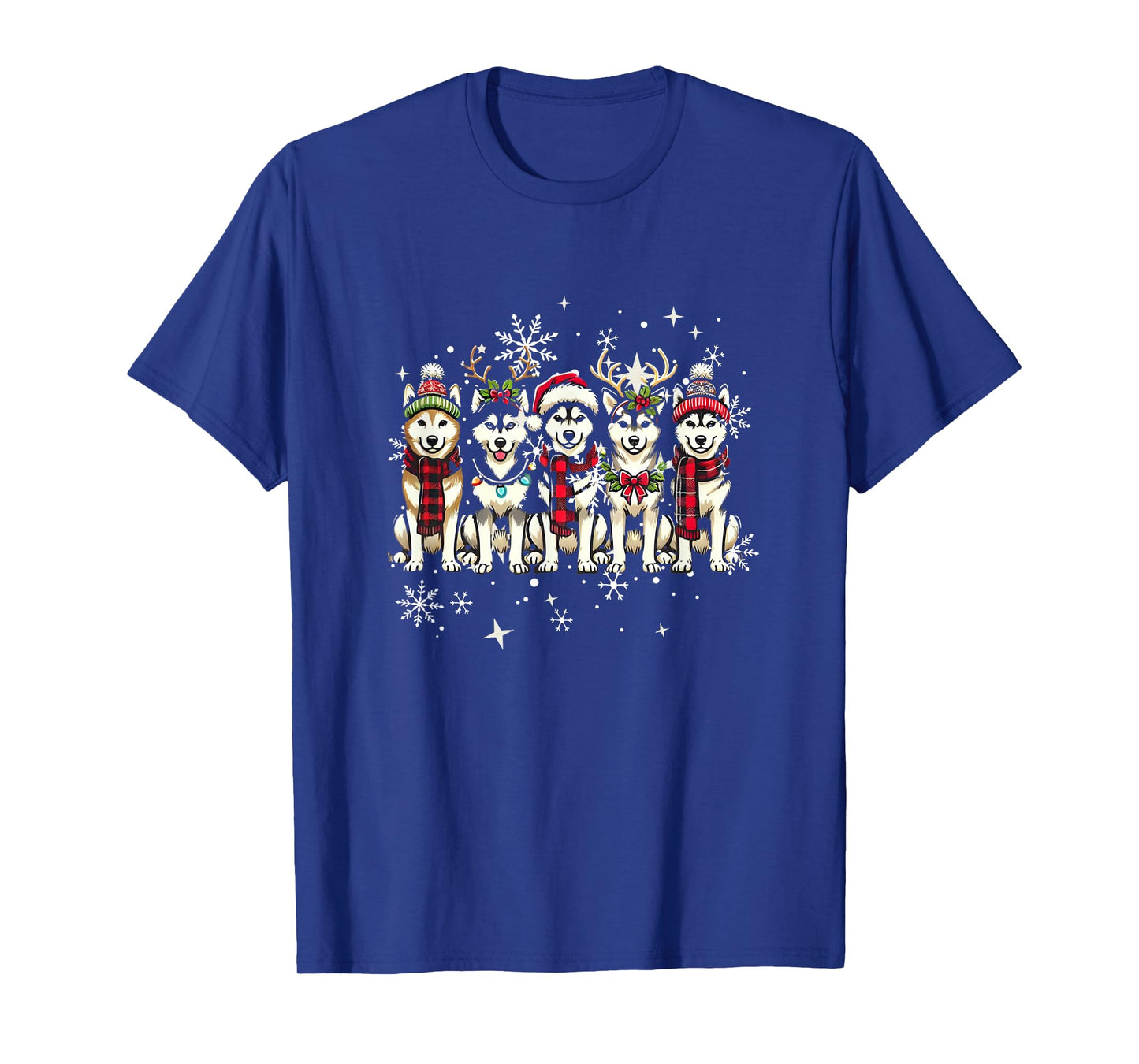 Husky Christmas Santa Hat Xmas Husky Lover T-Shirt