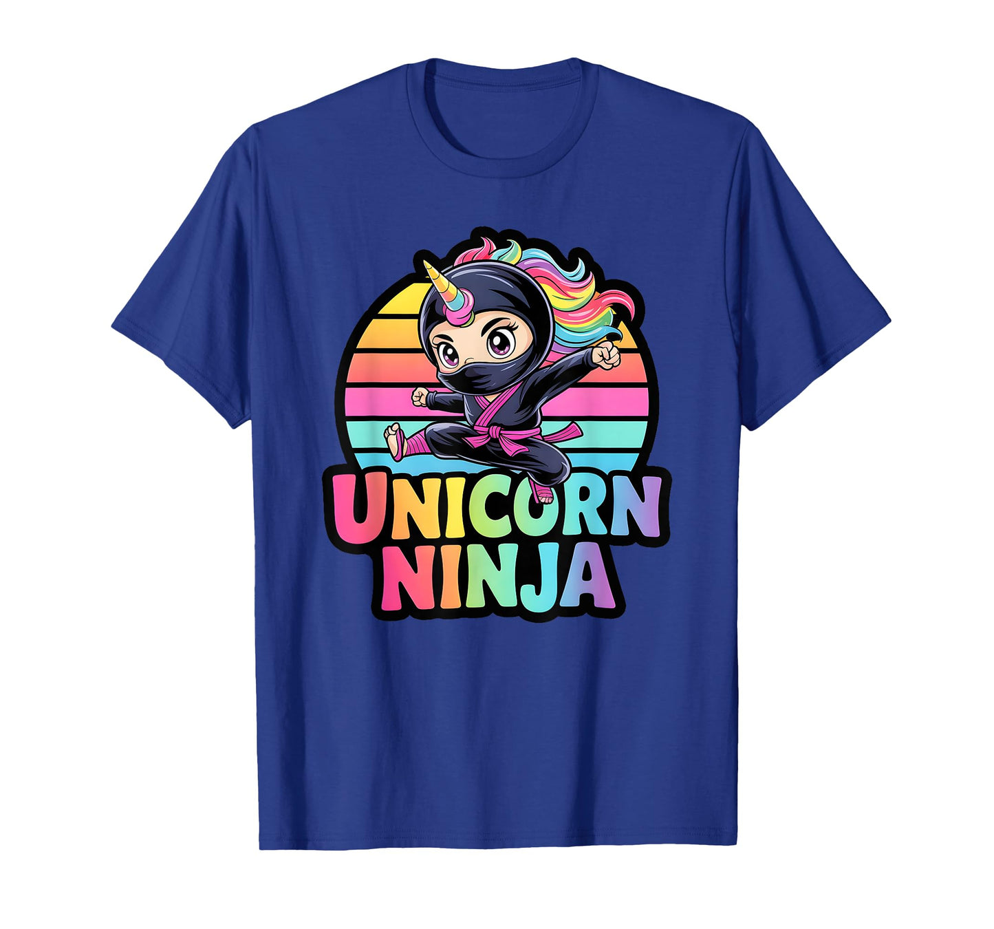 Kawaii UNICORN NINJA Birthday Cute I Like Fancy Dress Squad T-Shirt