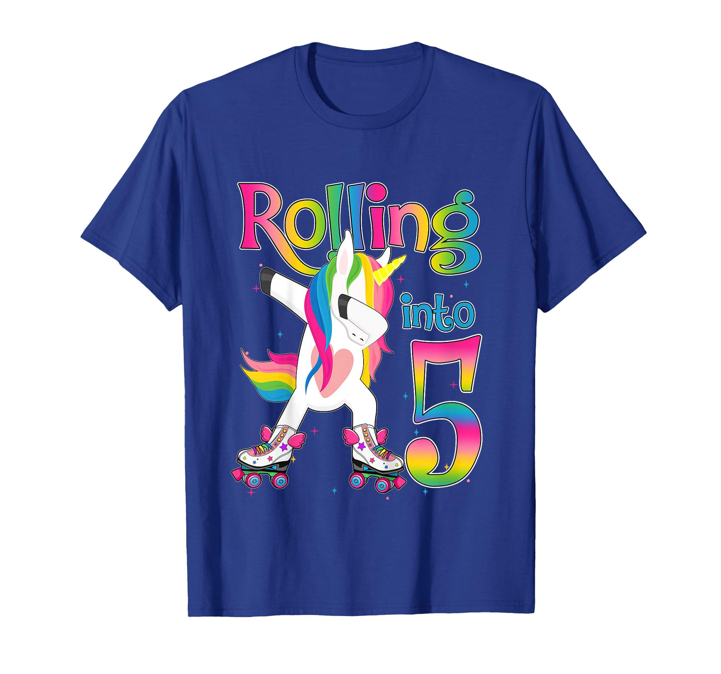 Rolling Into 5 years Let's Roll I'm Turning 5 Roller Skate T-Shirt