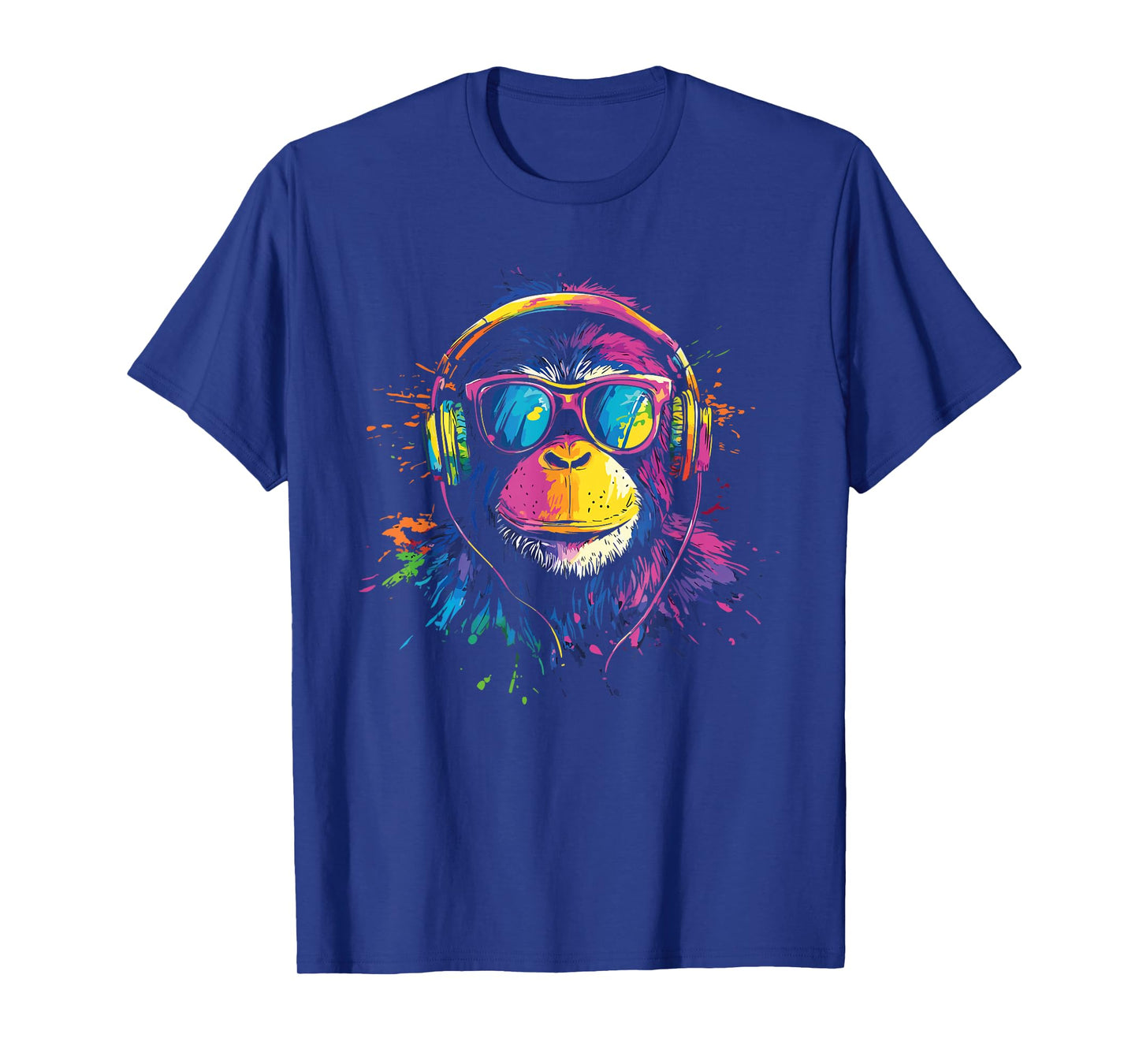 Colorful Monkey Headphones Vibrant Graffiti Colorful Kids T-Shirt