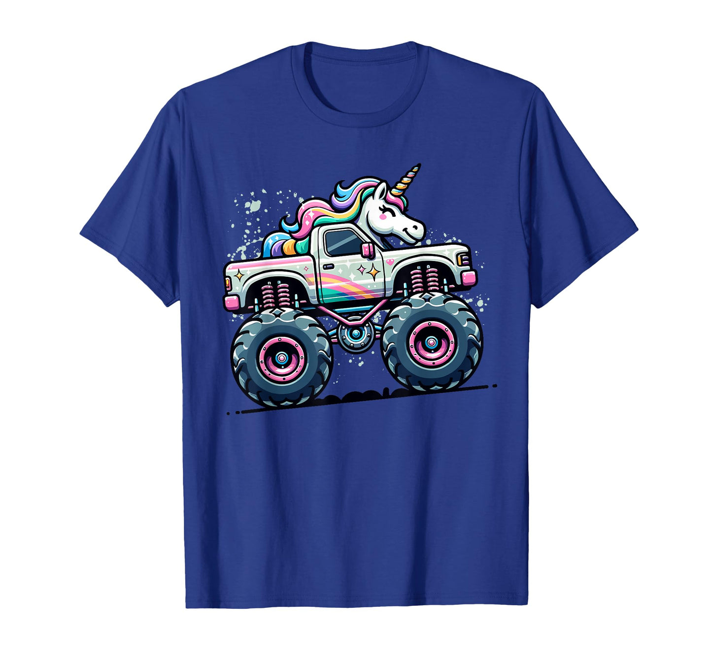Monster Truck Unicorn Birthday Party Girls Monster Truck T-Shirt