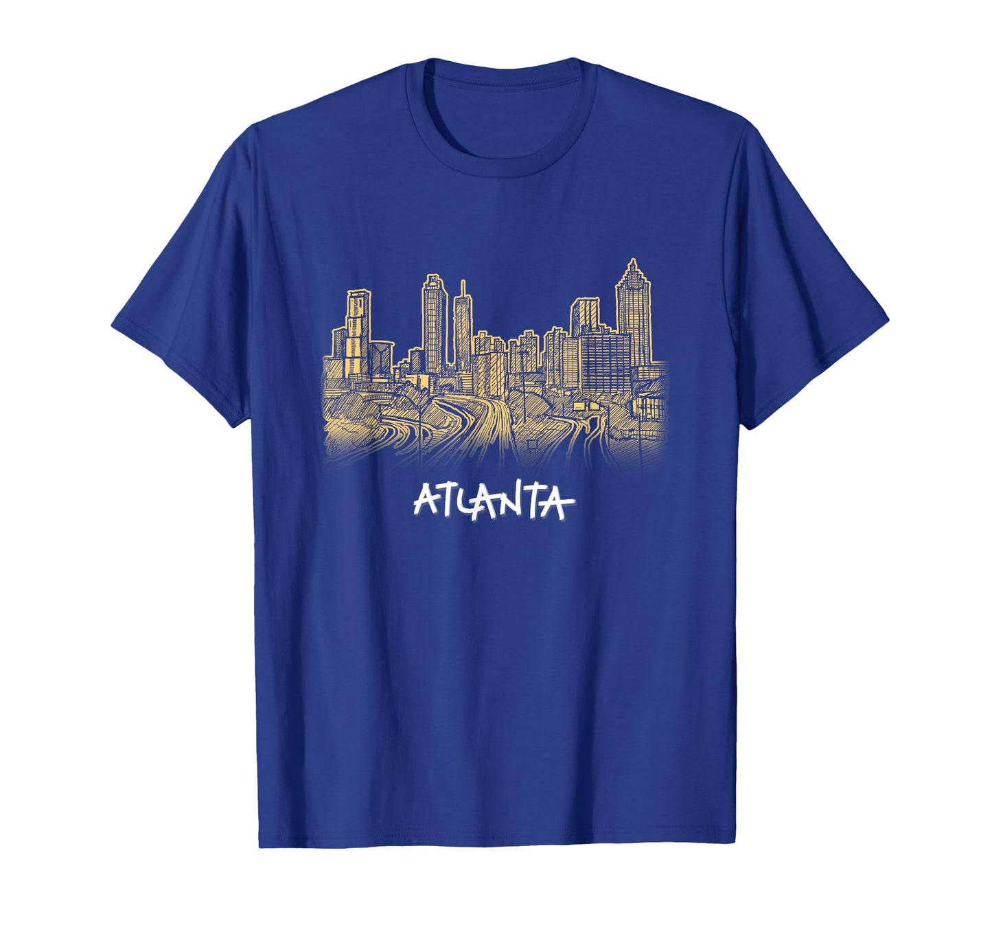 Atlanta Georgia ATL Peach State Skyline Panorama T Shirt