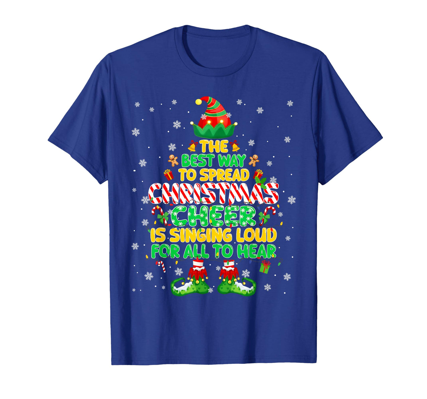 The Best Way to Spread Christmas Elf Xmas Boys Mens Kids T-Shirt