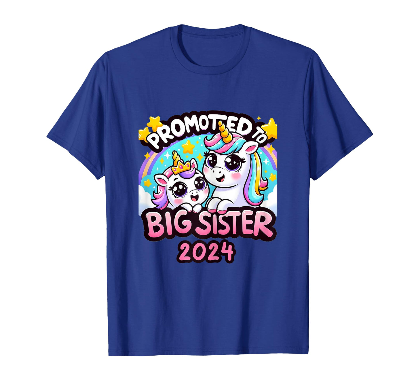 Promoted to Big Sister 2024 Unicorn Big Sis For Kids T-Shirt