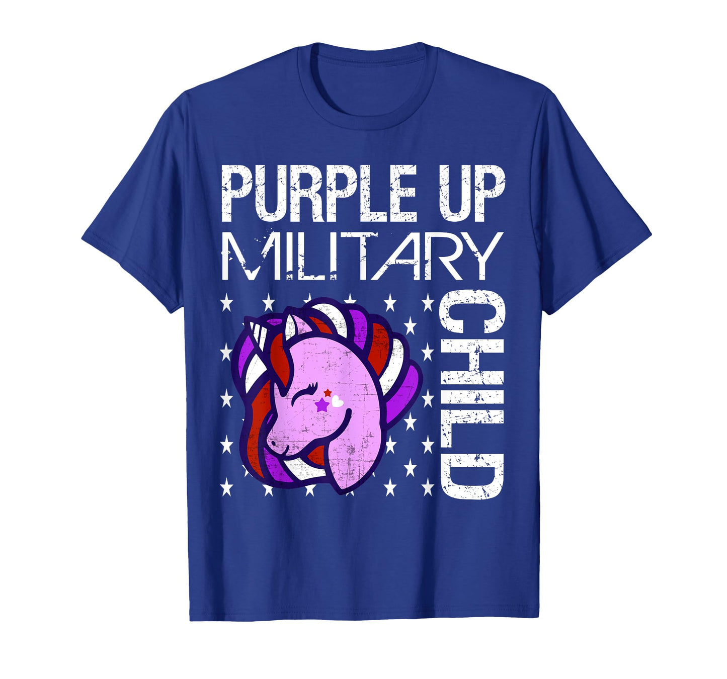 Awareness Month Purple Up Military Child Purple-Up Unicorn T-Shirt