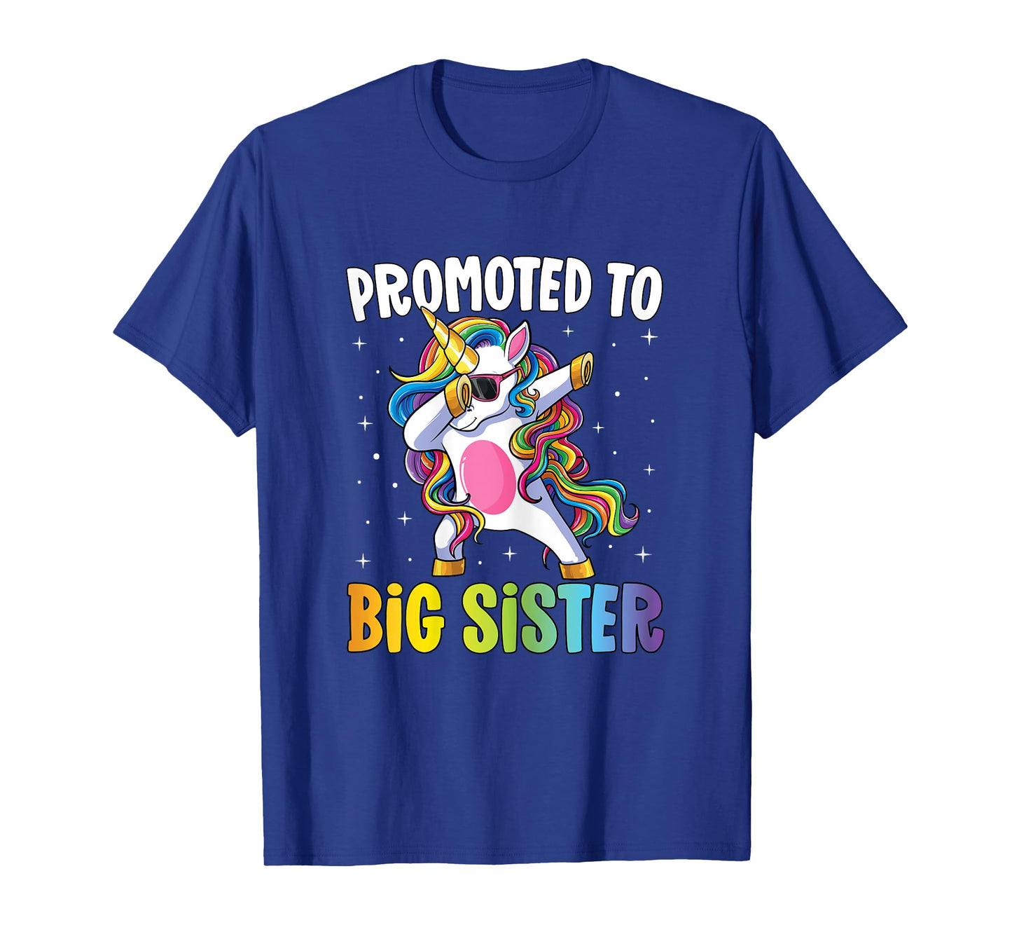 Promoted to Big Sister Girls Dabbing Unicorn Older Sister T-Shirt
